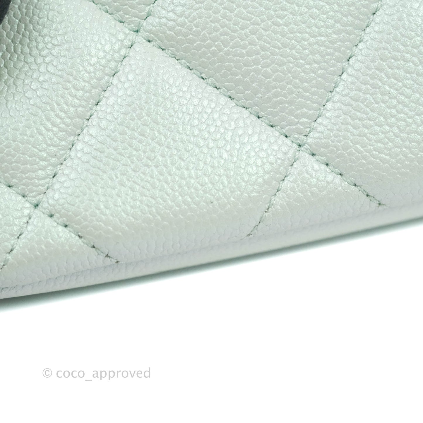 Chanel Quilted My Perfect Mini Iridescent Mint Green Caviar Aged Gold Hardware 21K