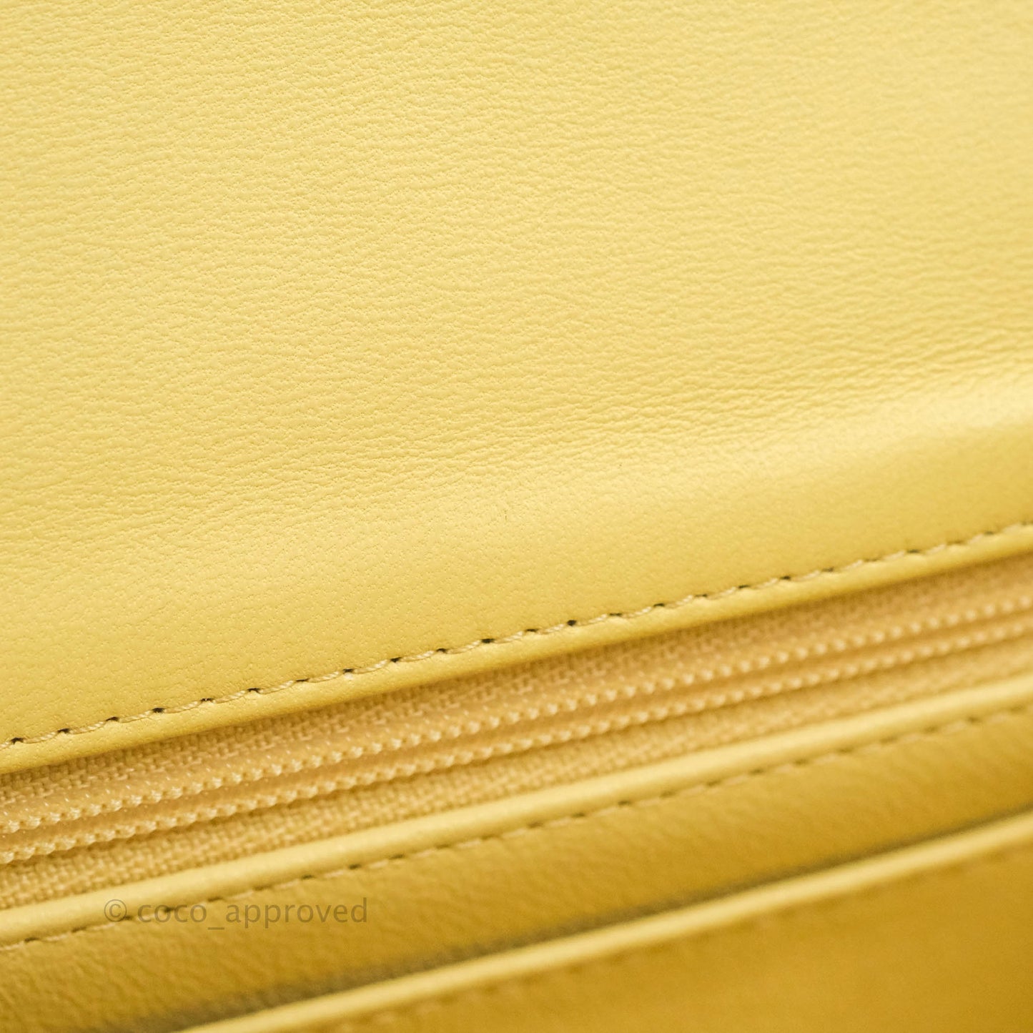 Chanel Top Handle Mini Rectangular Flap Bag Yellow Lambskin Gold Hardware