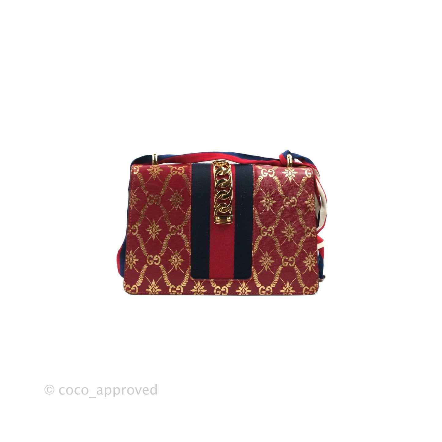Gucci GG Sylvie Crossbody Bag Red Calfskin