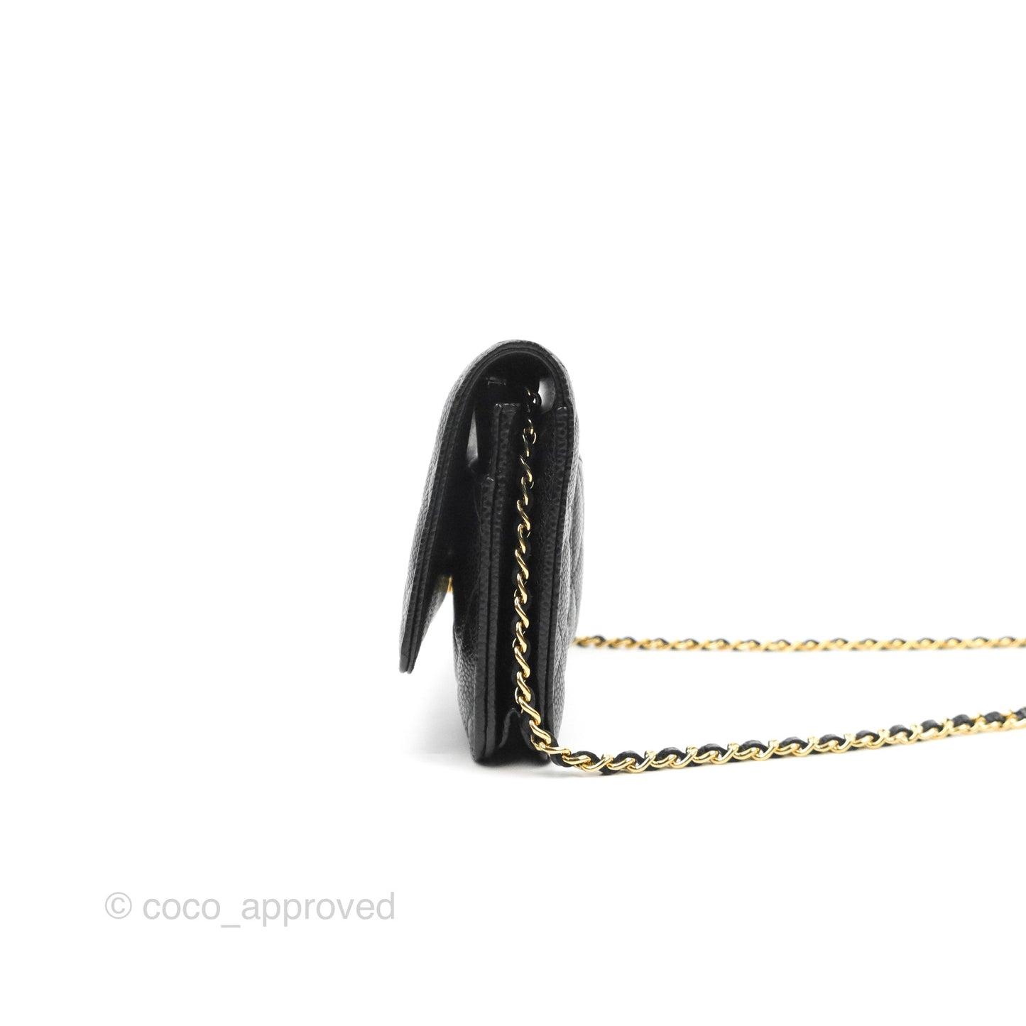 Chanel Quilted Classic WOC Black Caviar Gold Hardware