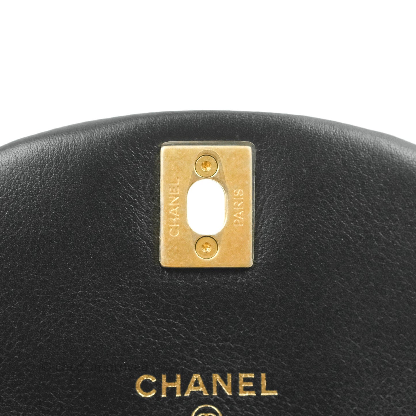 Chanel Mini Clutch with Chain Black Calfskin Aged Gold Hardware