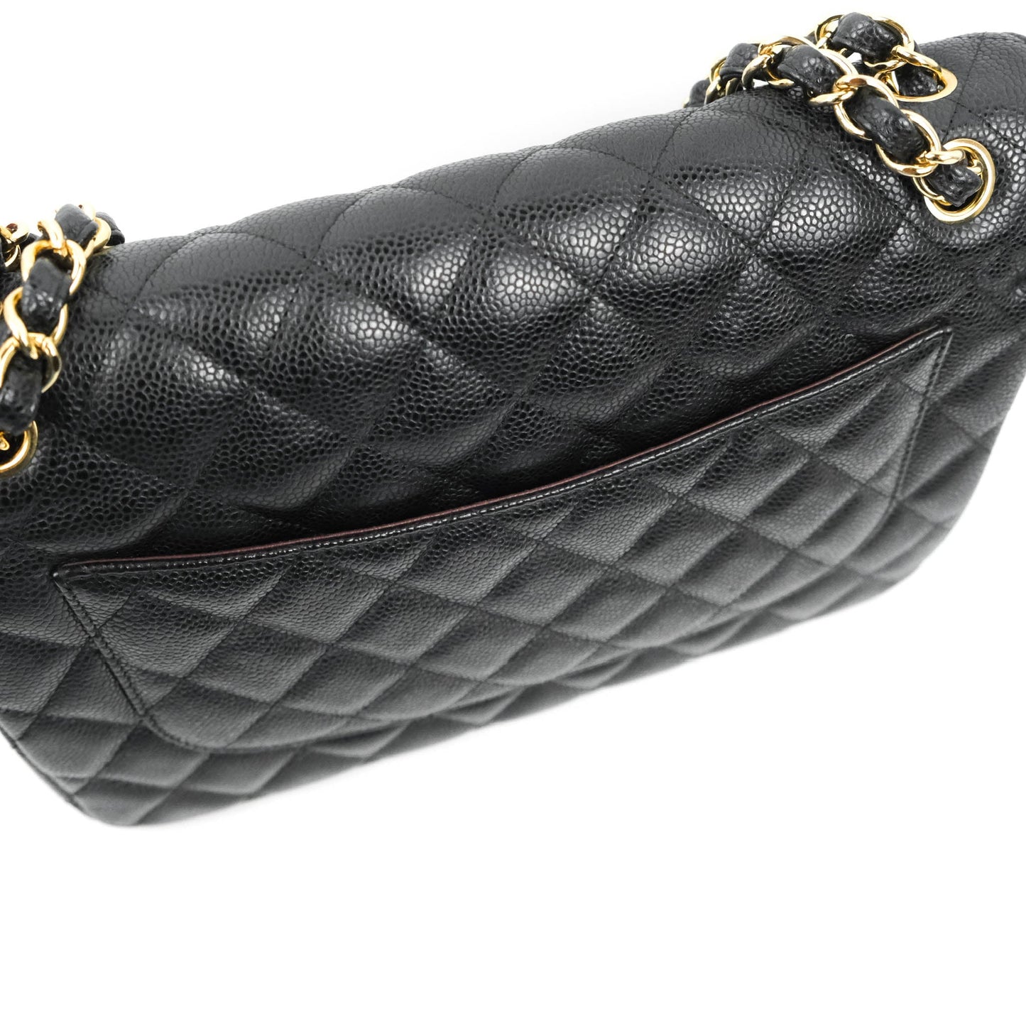 Chanel Jumbo Double Flap Black Caviar Gold Hardware⁣⁣