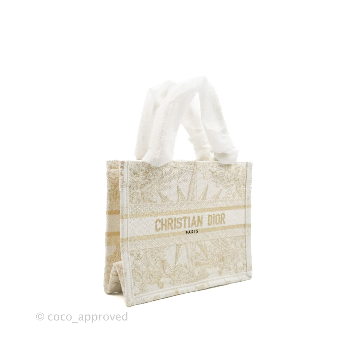 Dior Small Book Tote Dior Rêve d'Infini Embroidery with Gold-Tone Metallic Thread