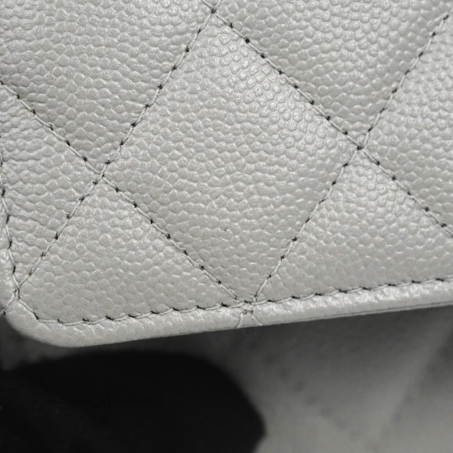 Chanel Golden Class Wallet on Chain WOC Grey Caviar Gold Hardware