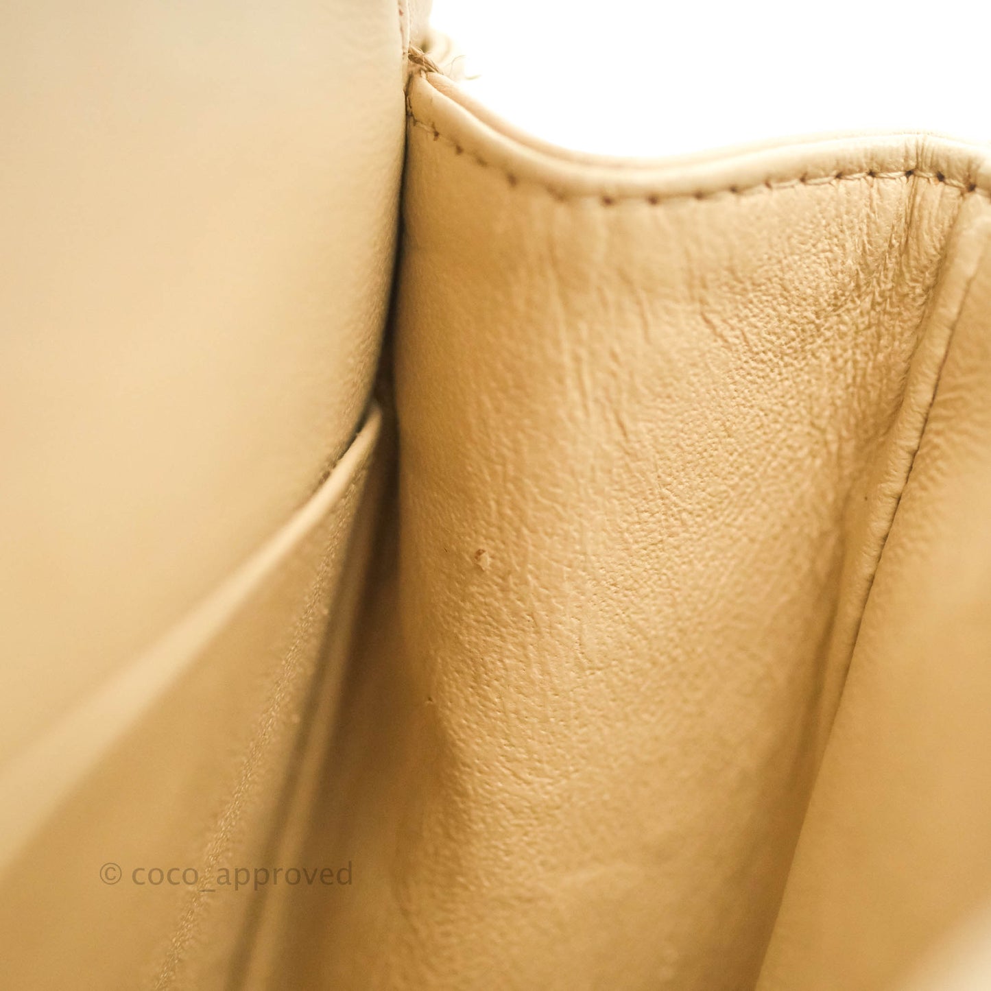 Chanel Classic Medium Flap Quilted Beige Lambskin Gold Hardware
