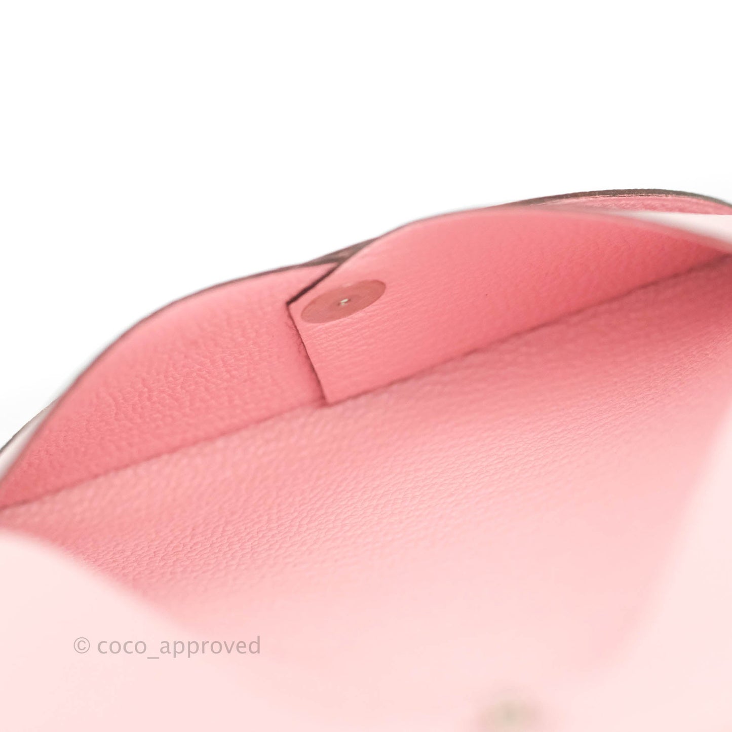Hermès Calvi Card Holder Sakura Pink Chevre Mysore