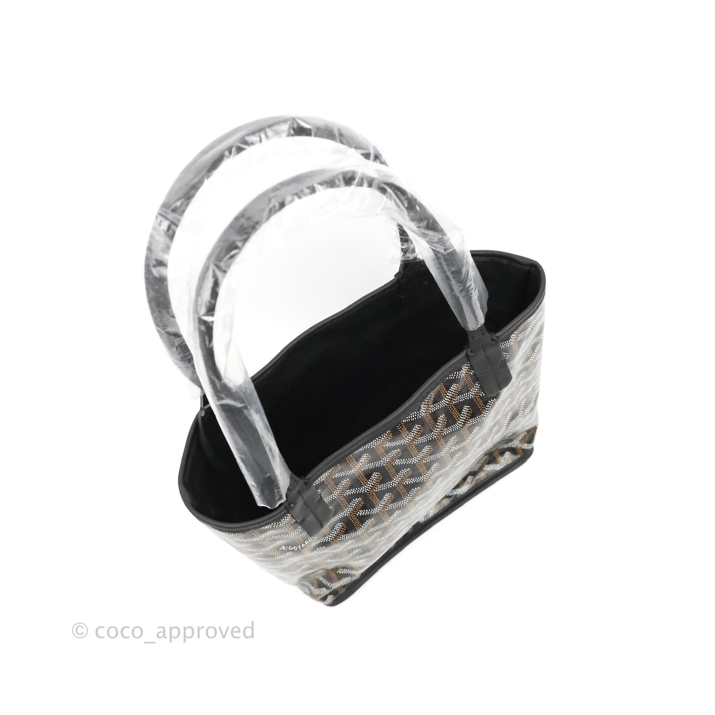 Goyard Anjou Mini Bag Goyardine Canvas Black
