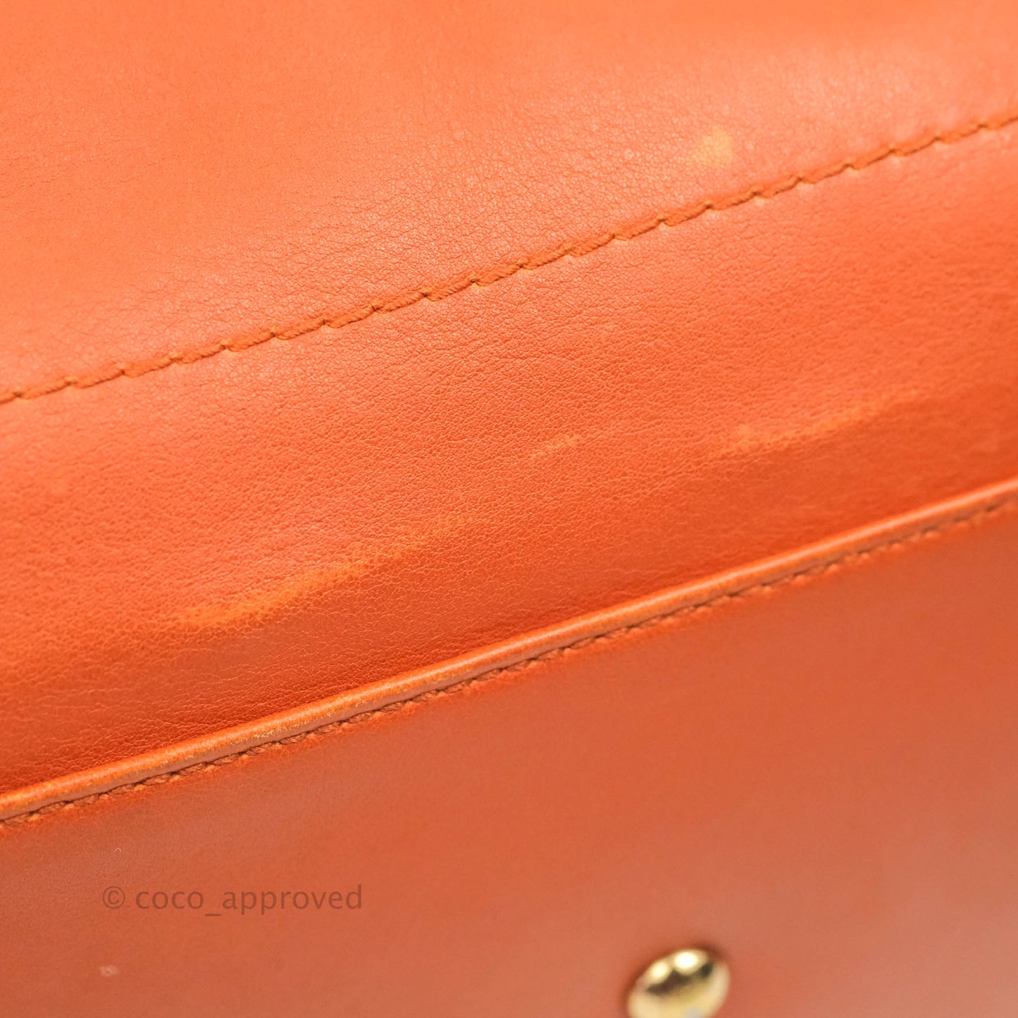 Salvatore Ferragamo Orange Top Handle Bag With Strap