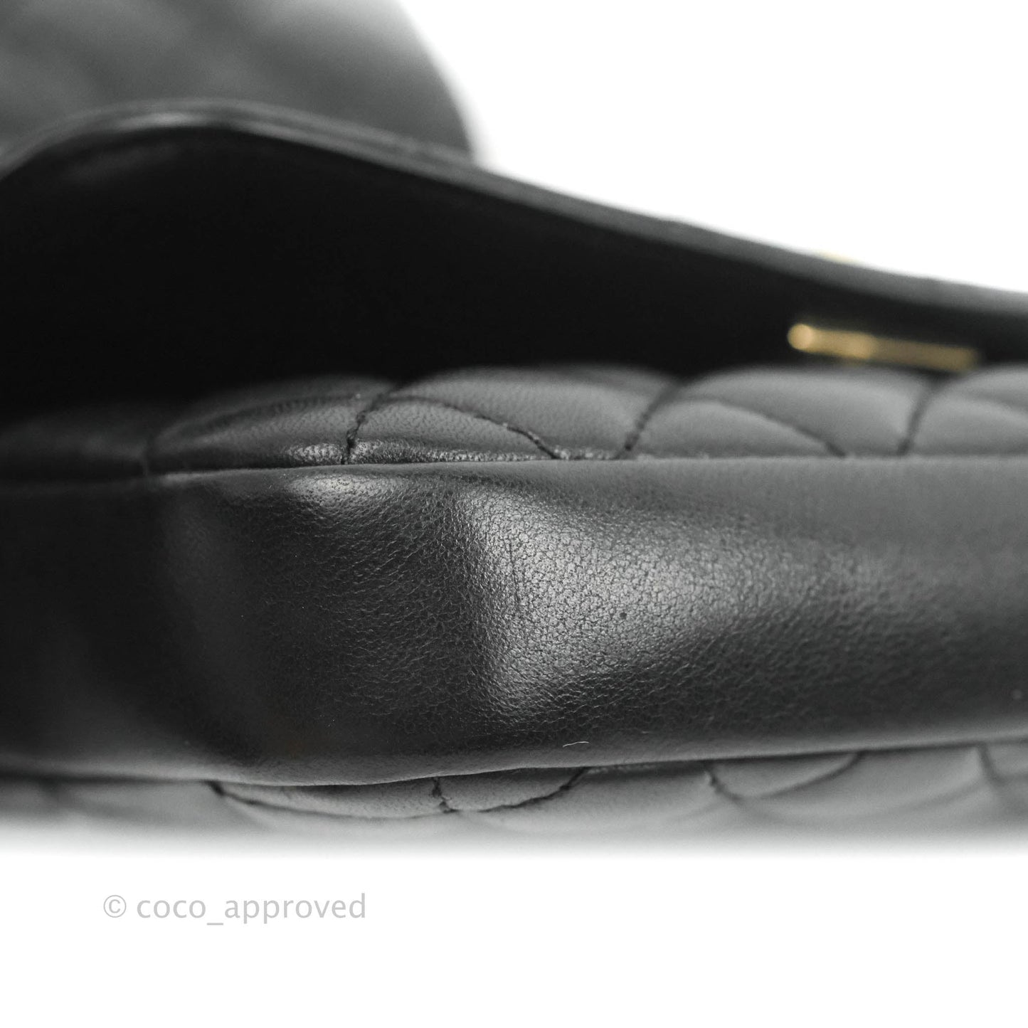 Chanel Classic Twin Flap Bag Side Pack Black Lambskin Gold Hardware