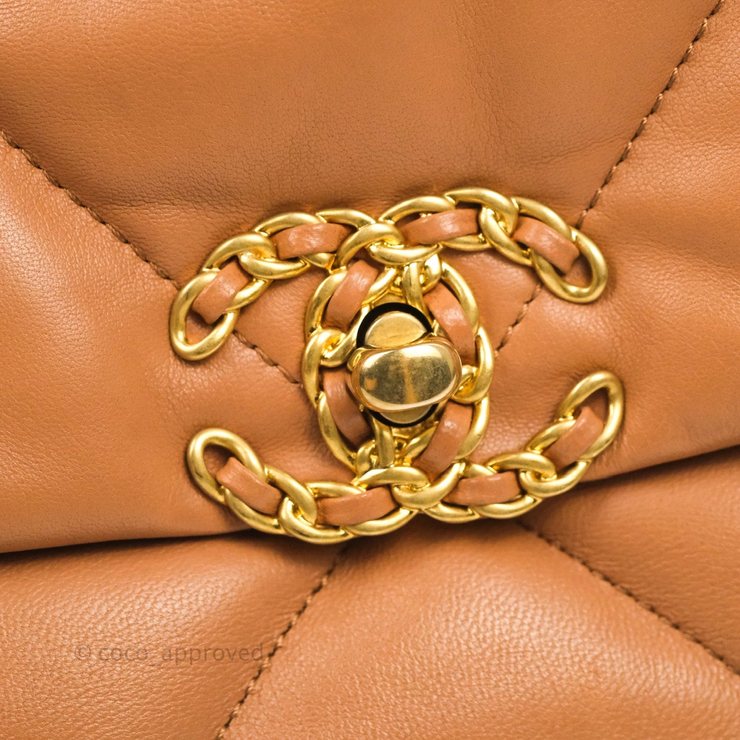 Chanel 19 Small Caramel Dark Beige Lambskin Mixed Hardware 21K