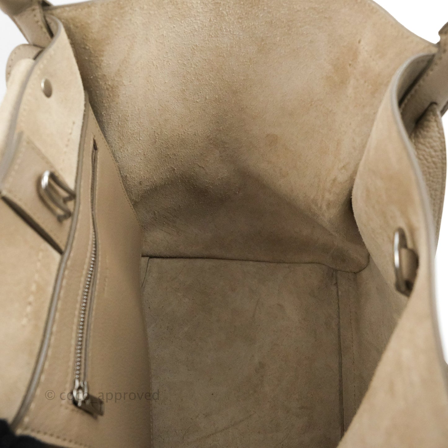 Celine Small Big Bag Light Taupe Supple Grained Leather Silver Hardware