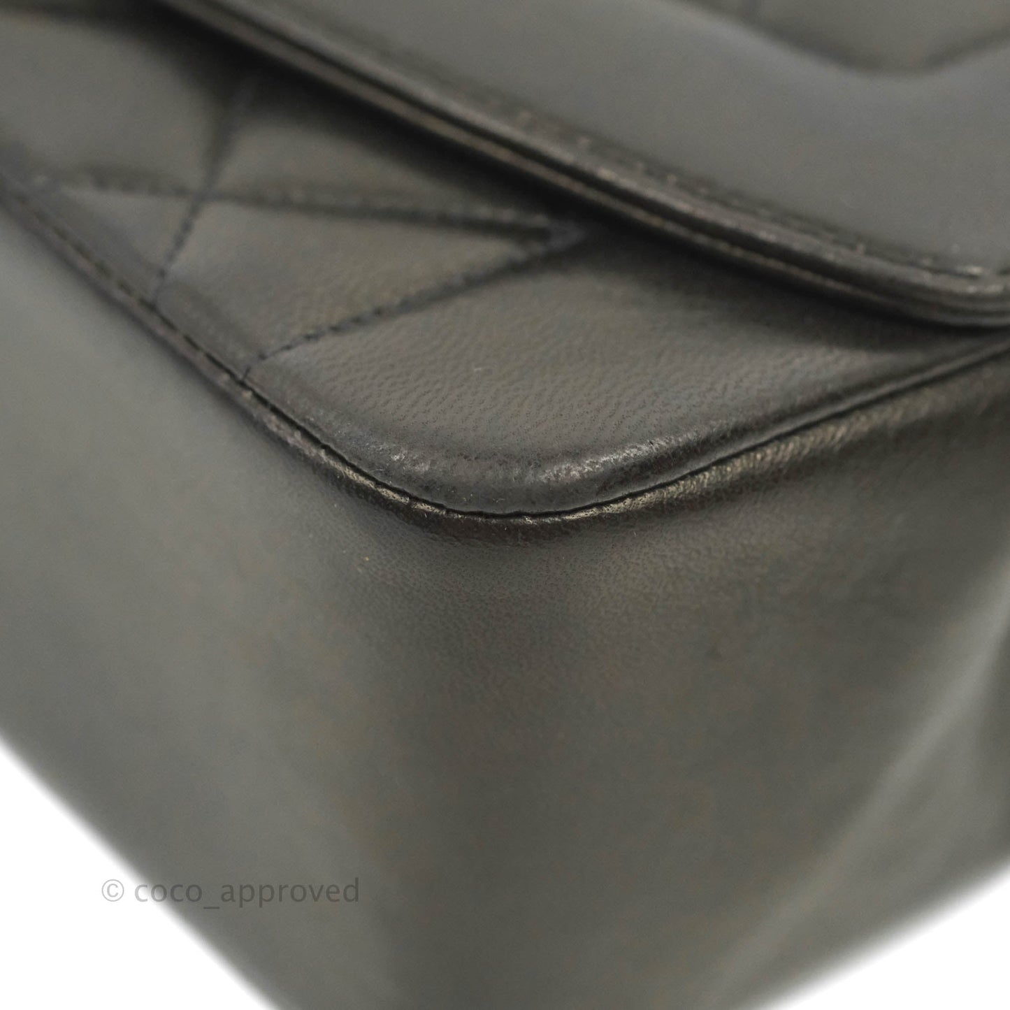 Chanel Vintage Small Quilted Classic Diana Flap Bag Black Lambskin 24K Gold Hardware