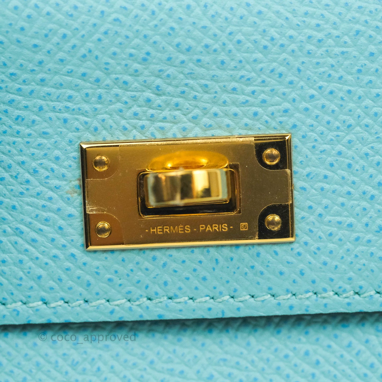 Hermès Kelly Pocket Compact Wallet Epsom Bleu De Nord Gold Hardware