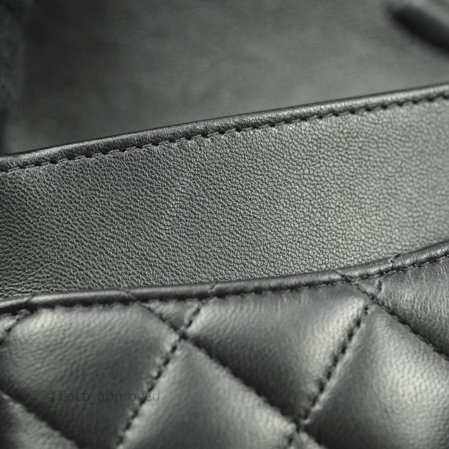 Chanel Classic Quilted M/L Medium Double Flap So Black Lambskin