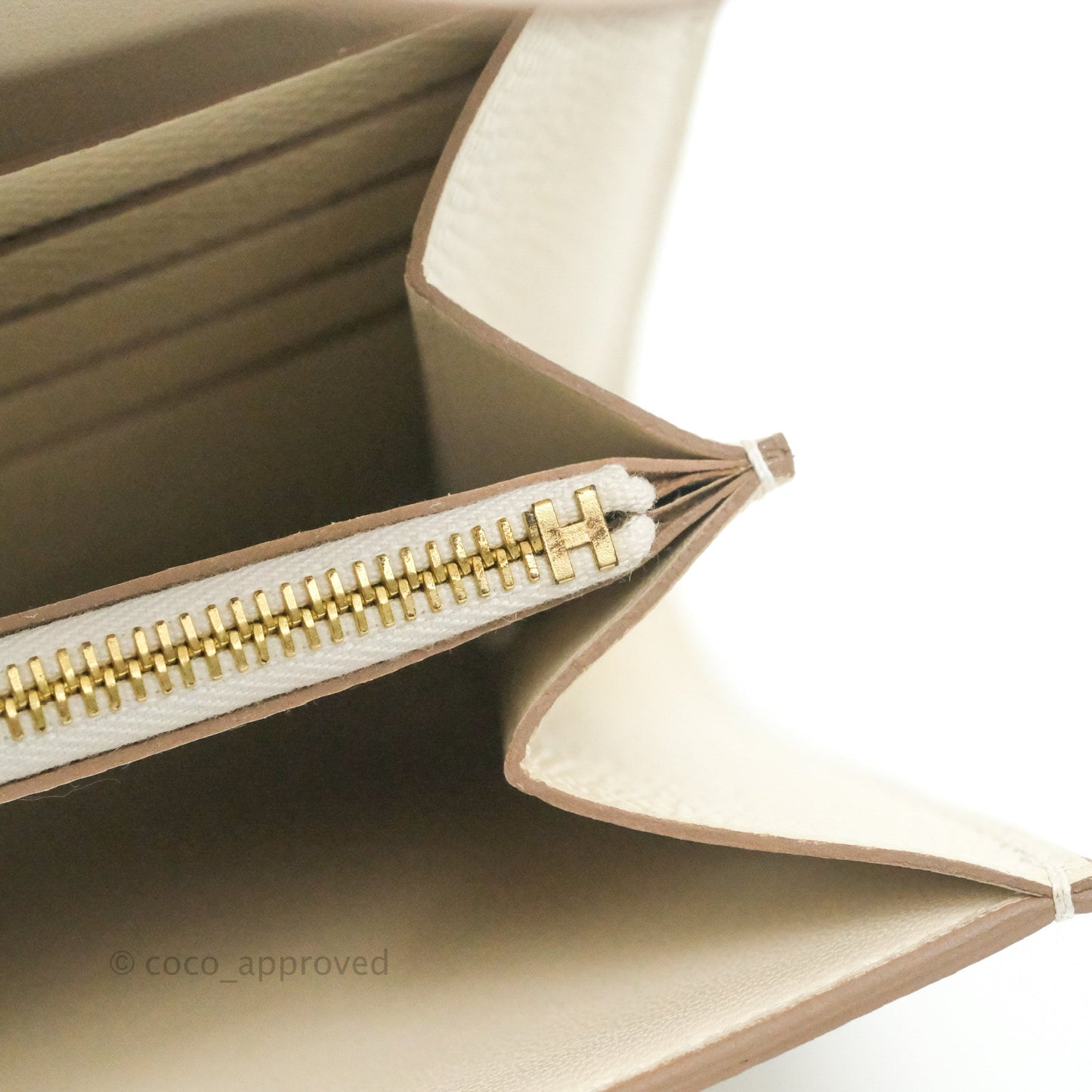 Hermès Constance Long To Go Wallet Craie Epsom Rose Gold Hardware