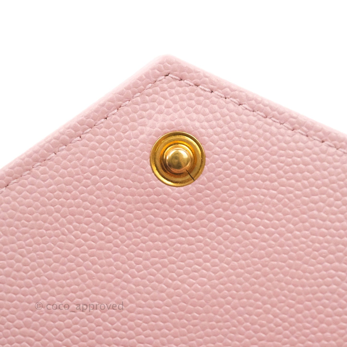 Saint Laurent Wallet on Chain Pink Grained Leather Gold Hardware