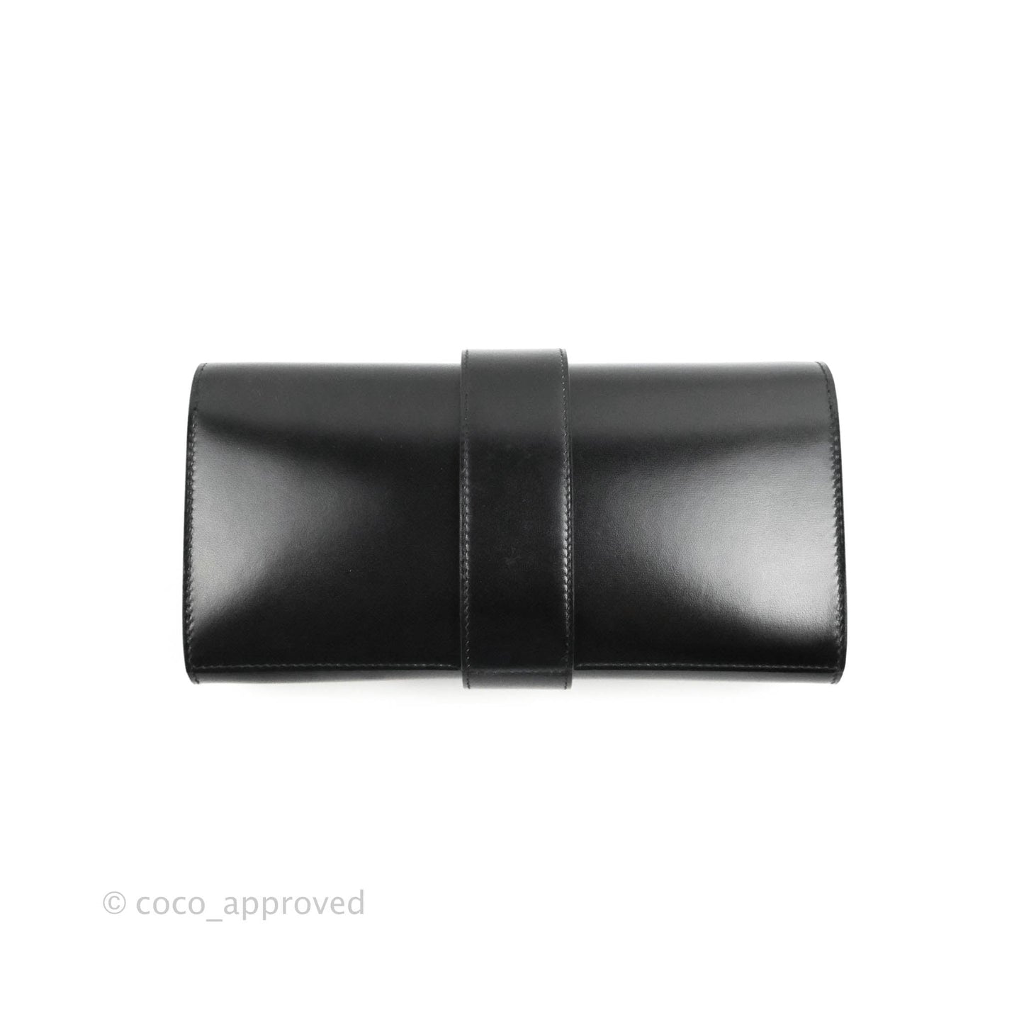 Hermes Medor 23 Clutch Black Box Leather Gold Hardware