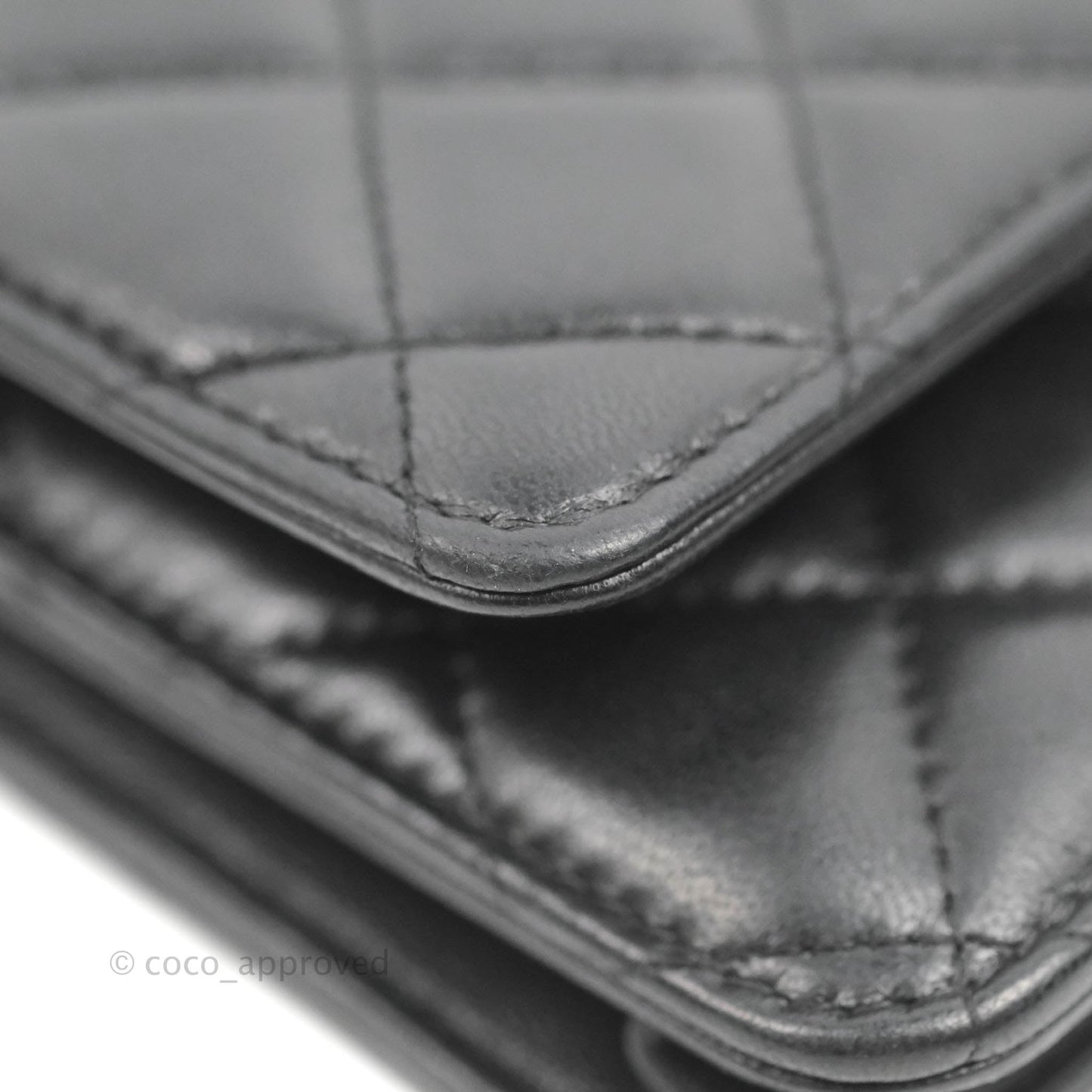 Chanel Quilted Classic WOC Black Lambskin Gold Hardware