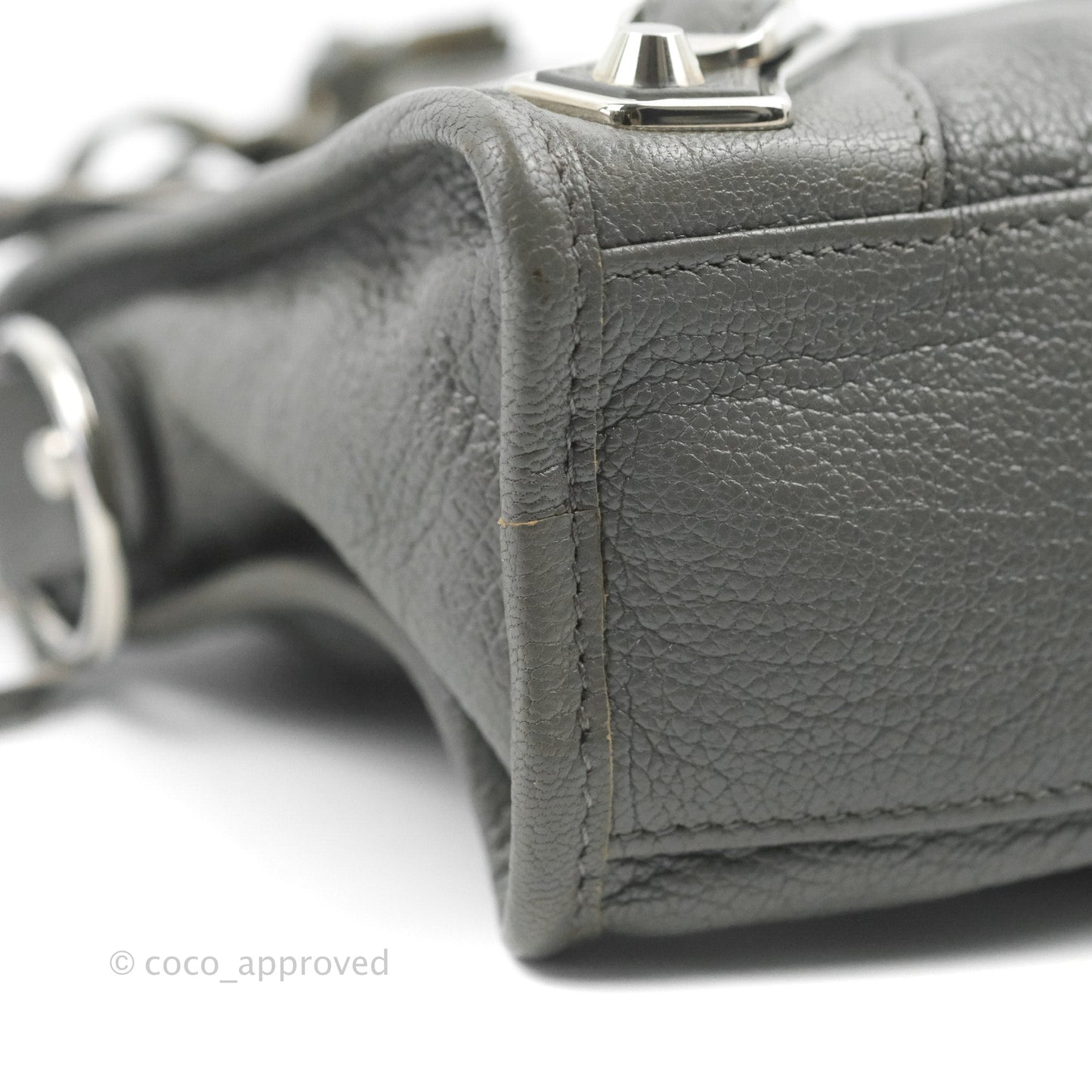 Balenciaga Classic Mini City Bag Grey Aged Calfskin Silver Hardware
