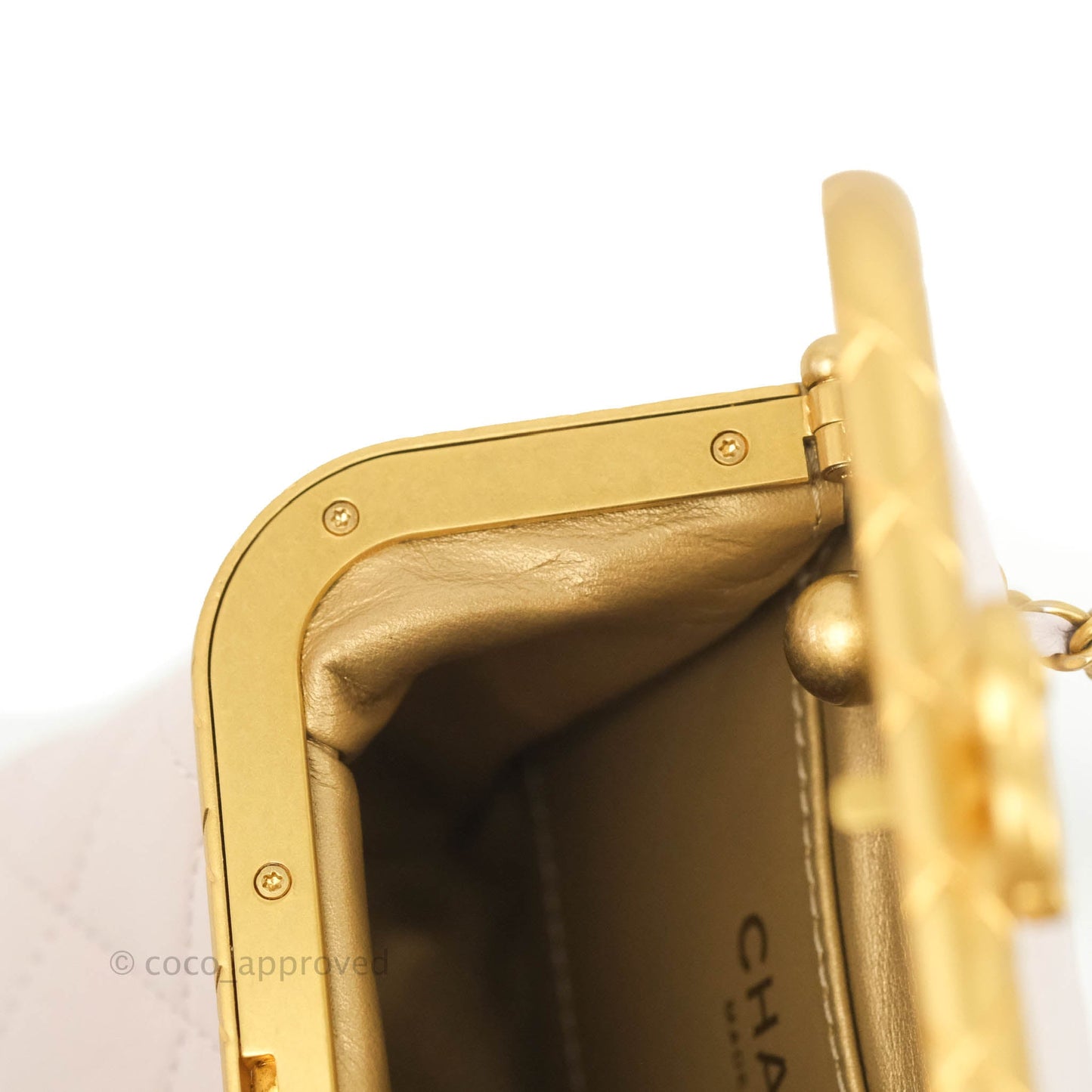 Chanel Kiss Lock Mini Vanity Pink Lambskin Gold Hardware