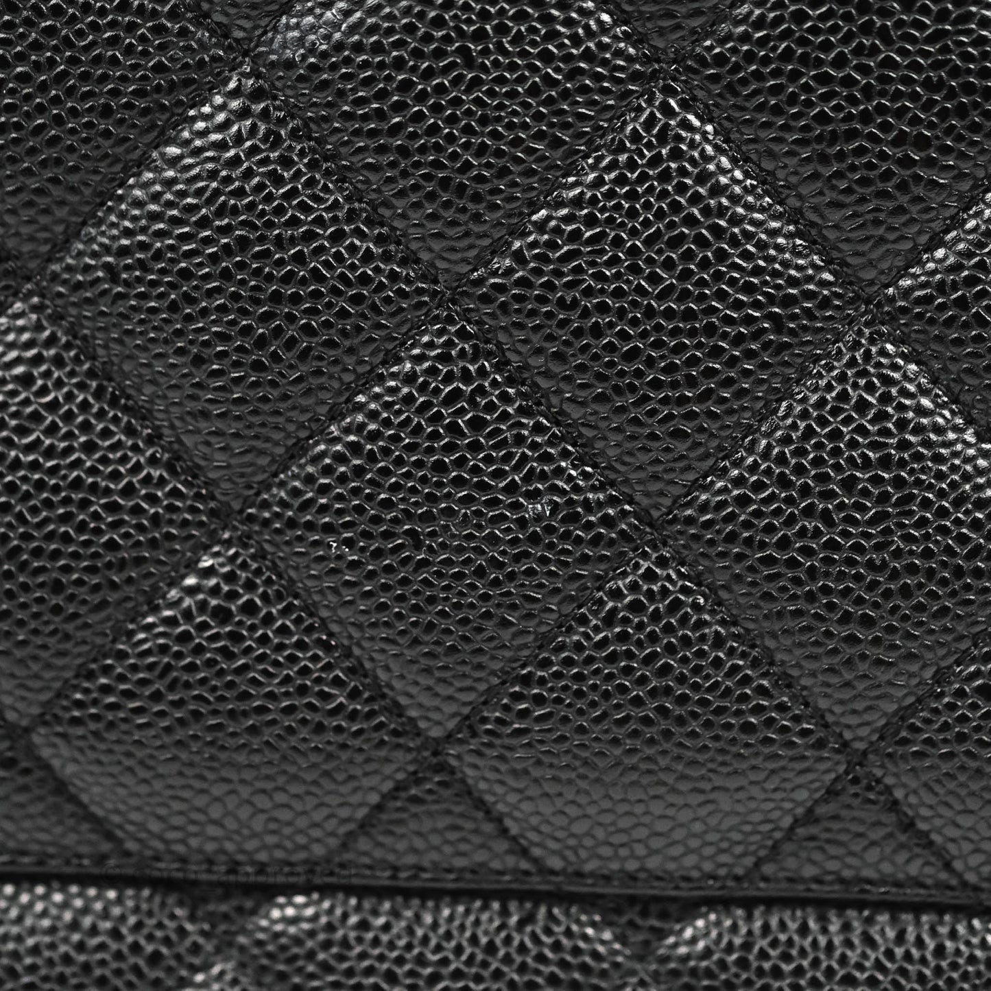 Chanel Medallion Vintage CC Black Caviar Tote Bag Silver Hardware