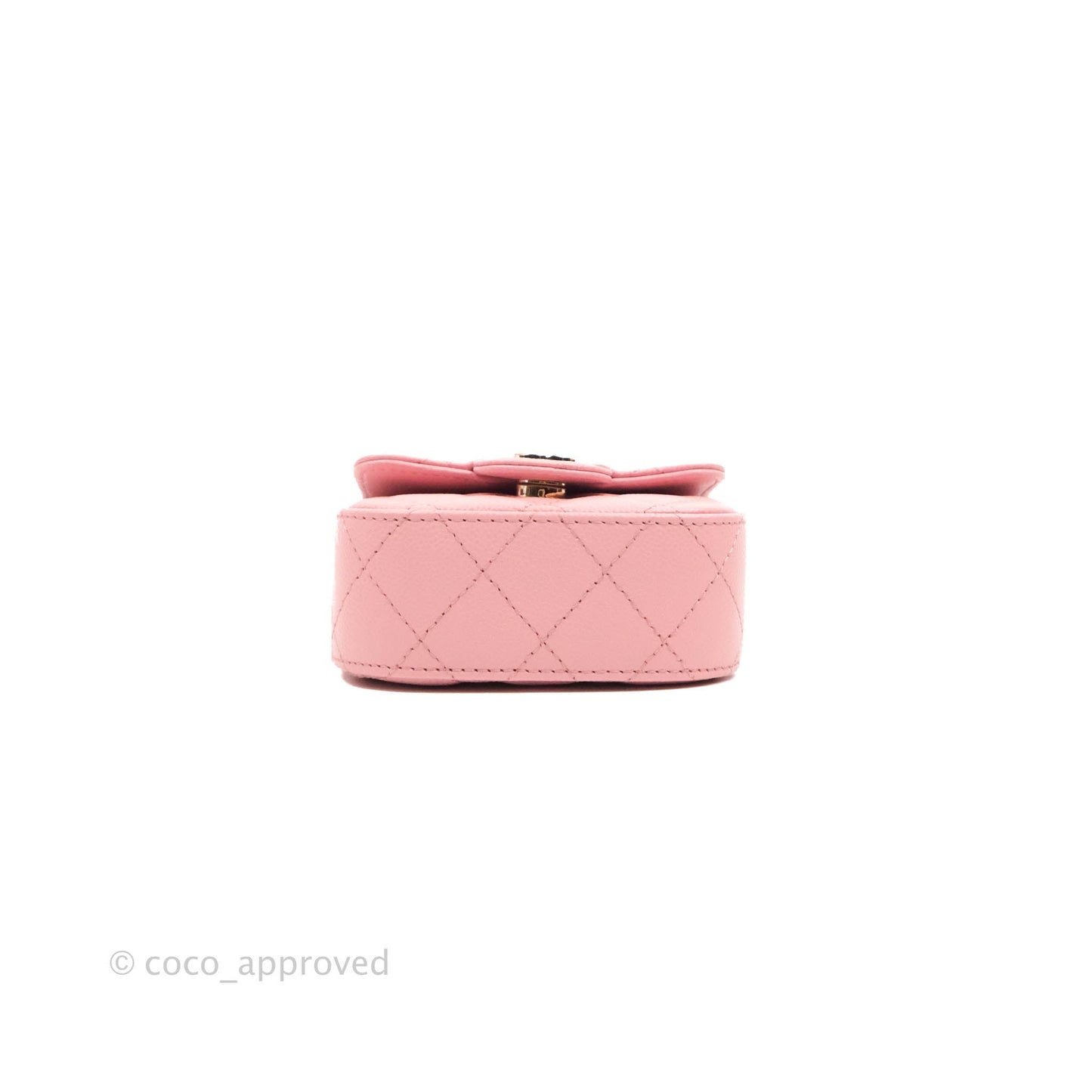 Chanel Classic Clutch With Chain Pink Caviar Gold Hardware