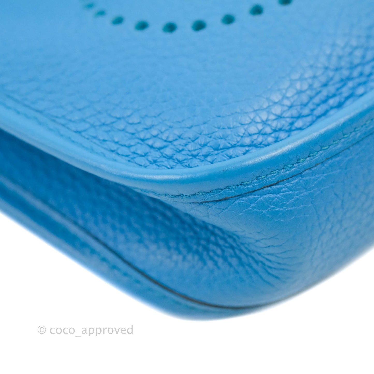 Hermès Mini Evelyne 16 Bleu Zanzibar Clemence Palladium Hardware