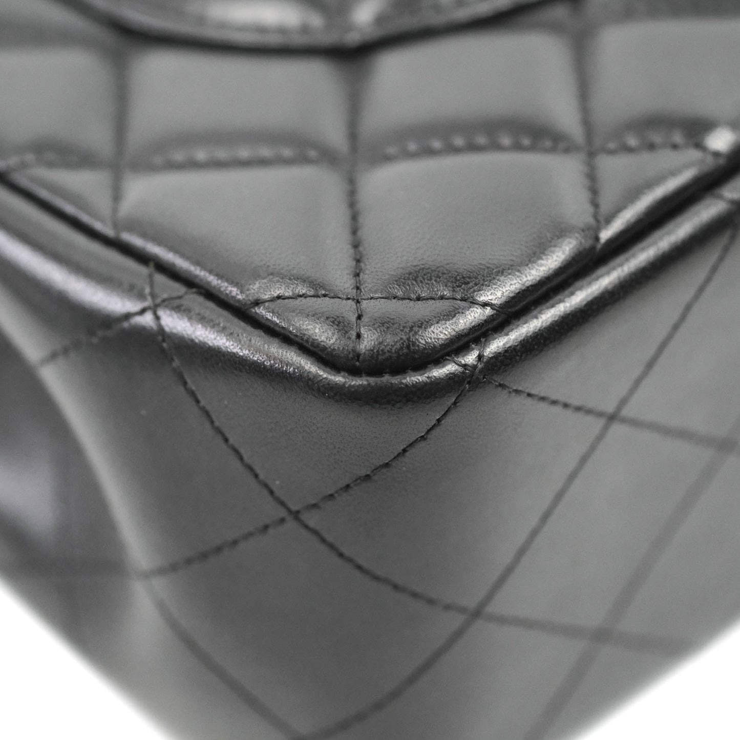 Chanel Jumbo Double Flap Black Lambskin Silver Hardware⁣⁣