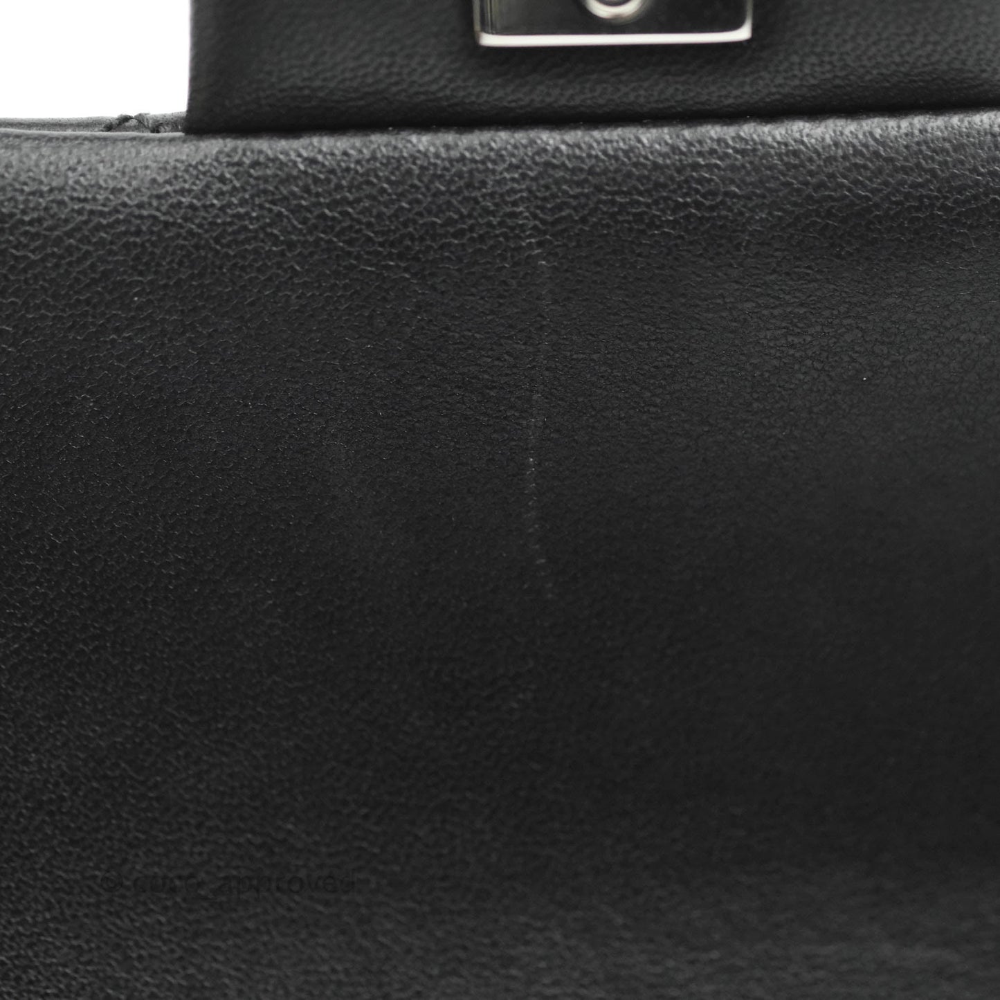 Chanel Quilted Mini Rectangular Flap Black Lambskin Silver Hardware