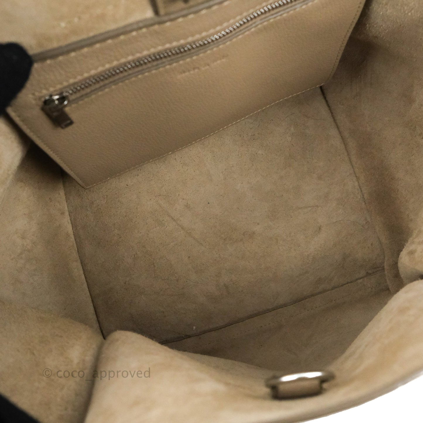 Celine Small Big Bag Light Taupe Supple Grained Leather Silver Hardware