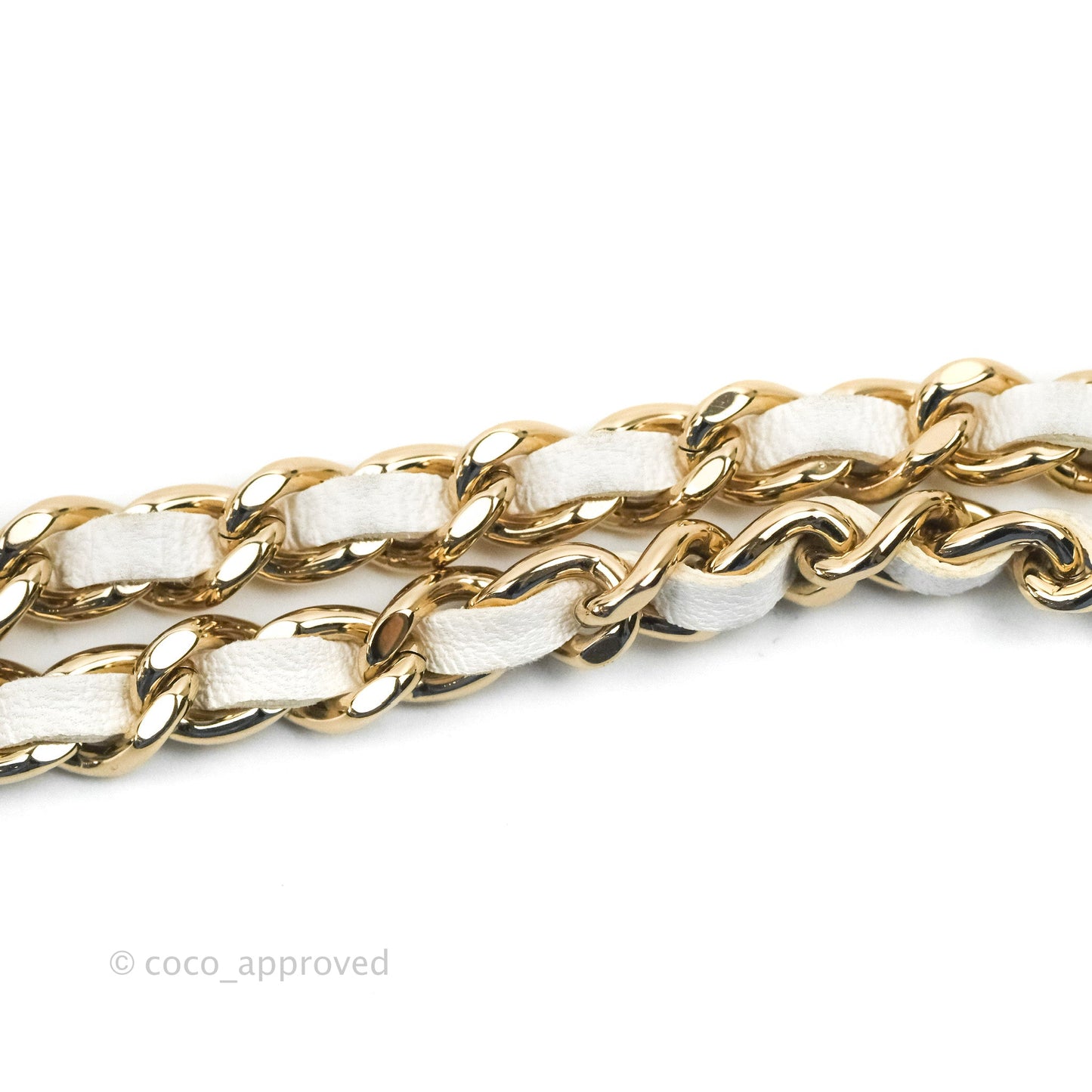 Chanel Small Heart Bag White Lambskin Gold Hardware 22S