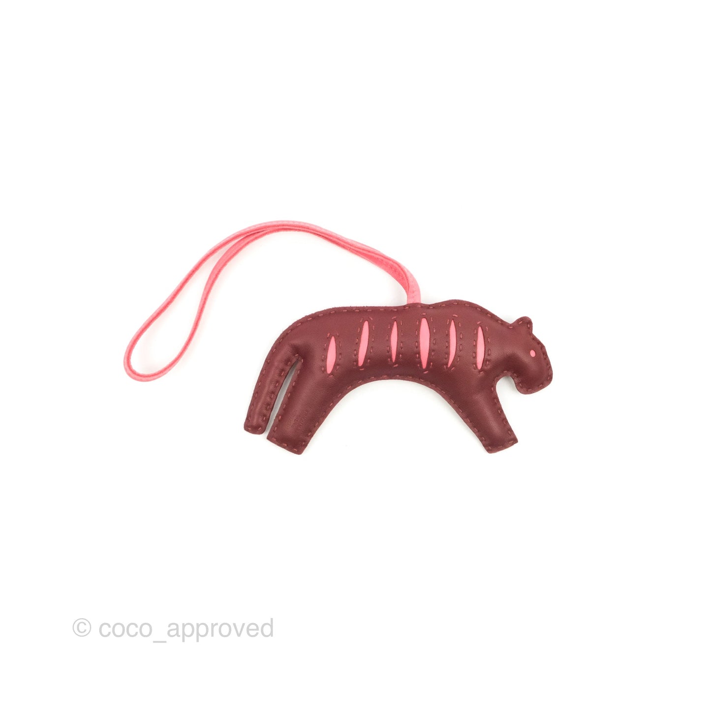 Hermès Rooroo Bag Charm Rouge H/Rose Azalee