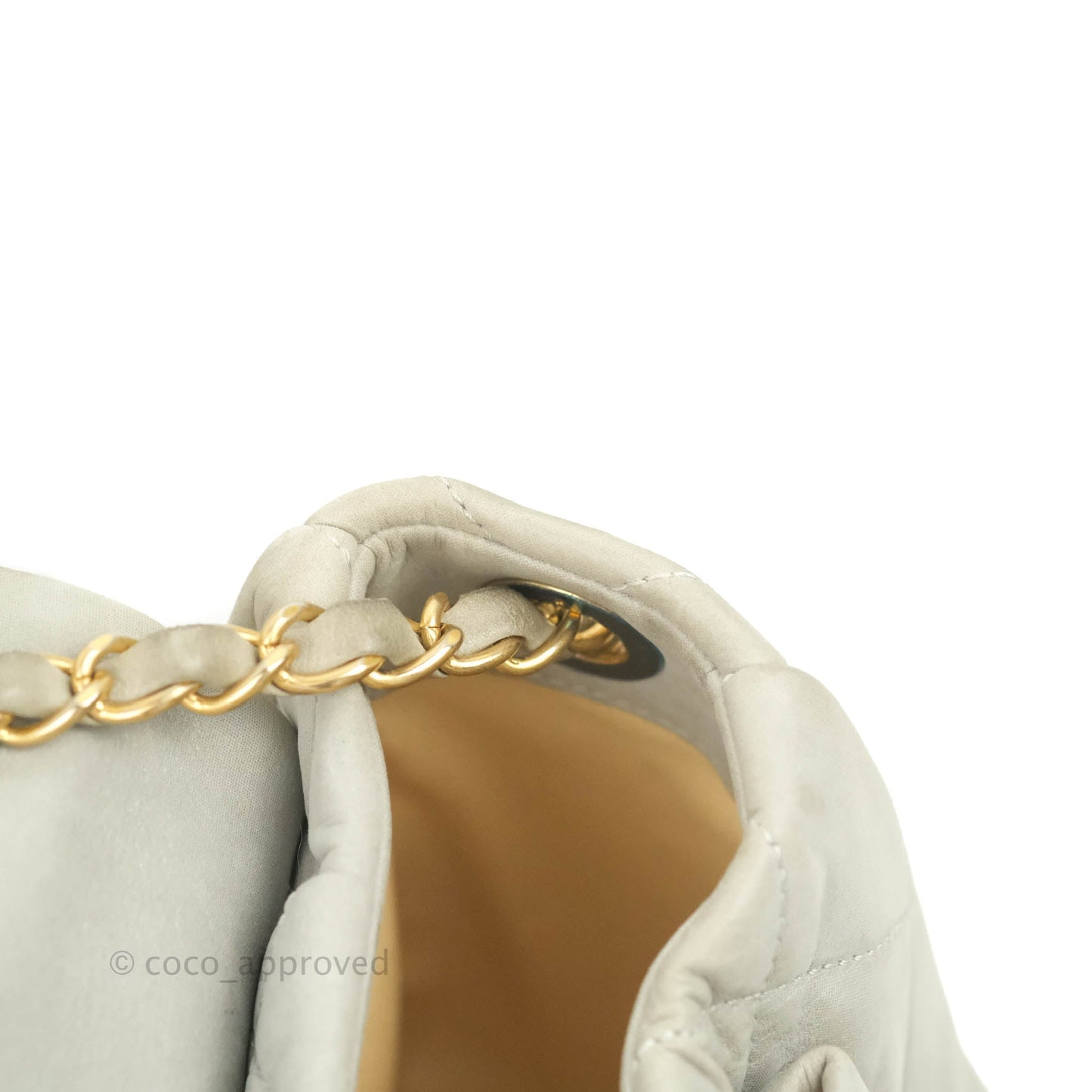 Chanel Iridescent Calfskin Quilted Chic Quilt Flap Grey Gold Hardware