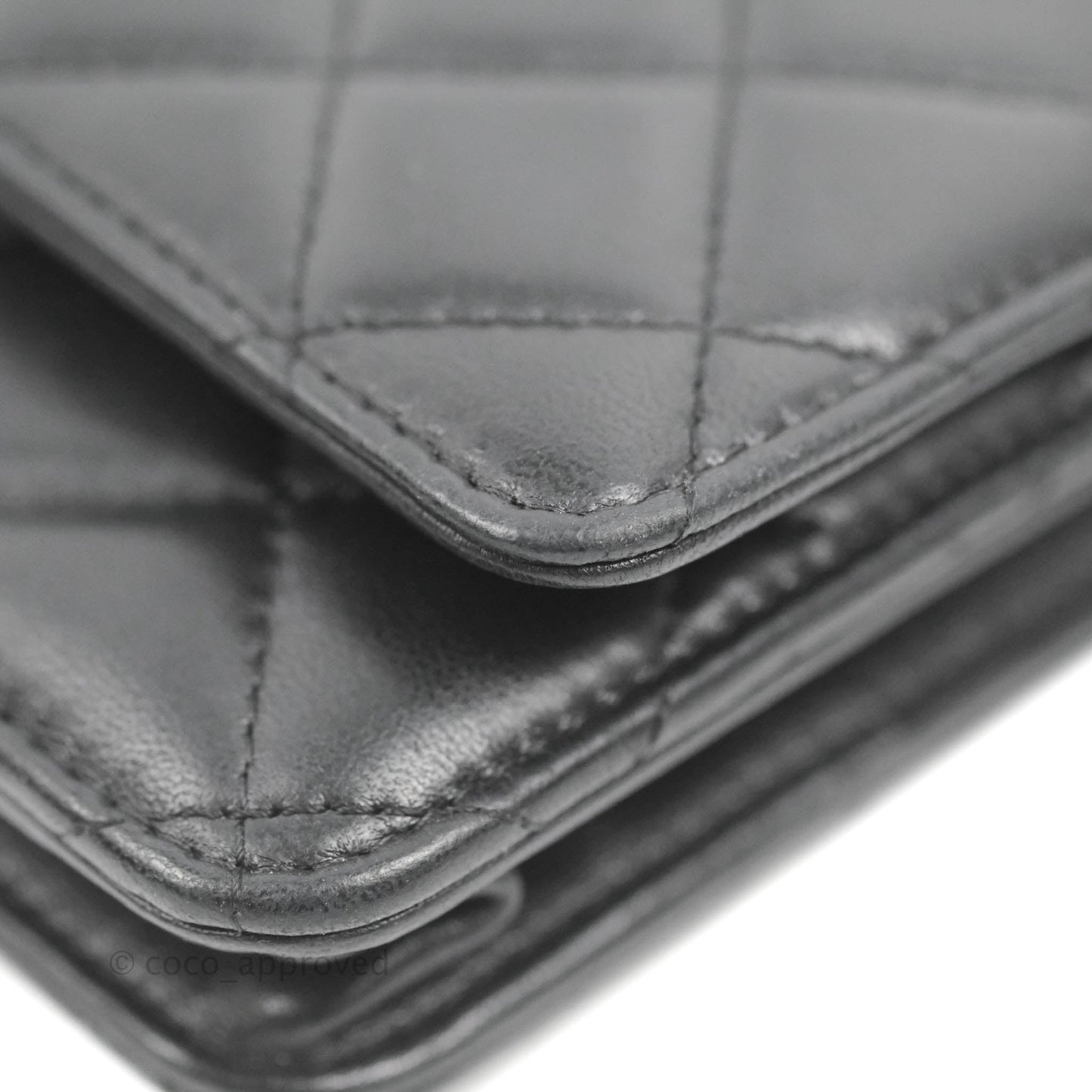 Chanel Quilted Classic WOC Black Lambskin Gold Hardware