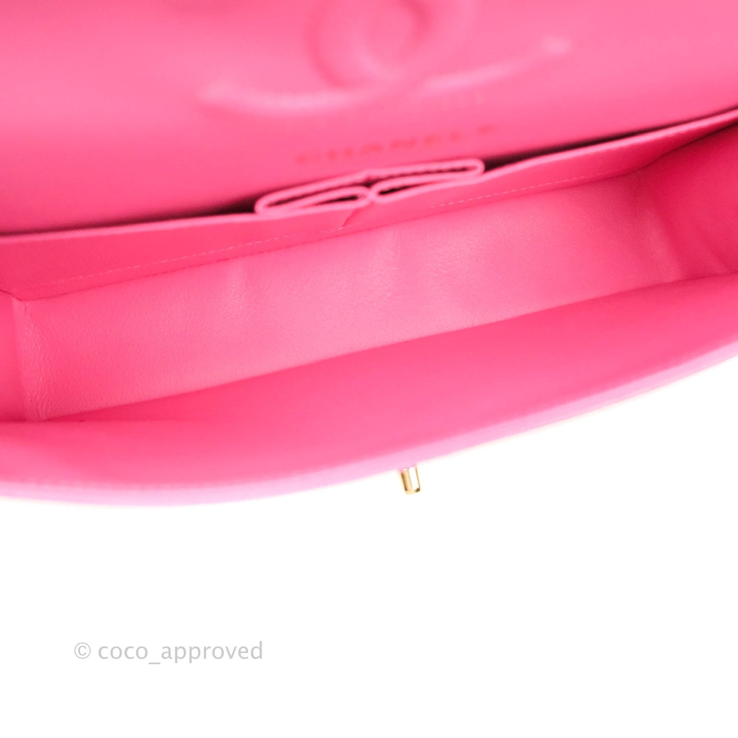 Chanel Small Classic Quilted Flap Pink Caviar Gold Hardware