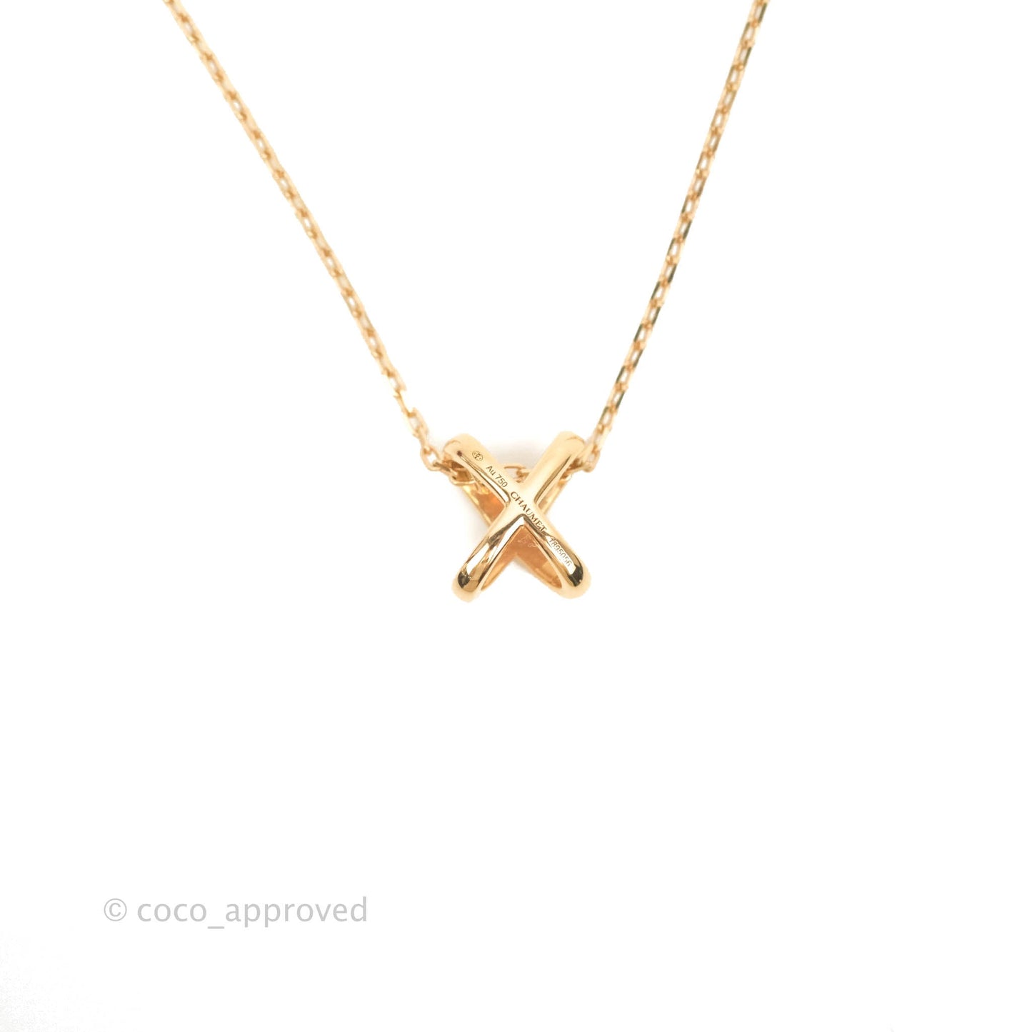 Chaumet L Jeux De Liens Pendant Pink Gold and Diamond Necklace