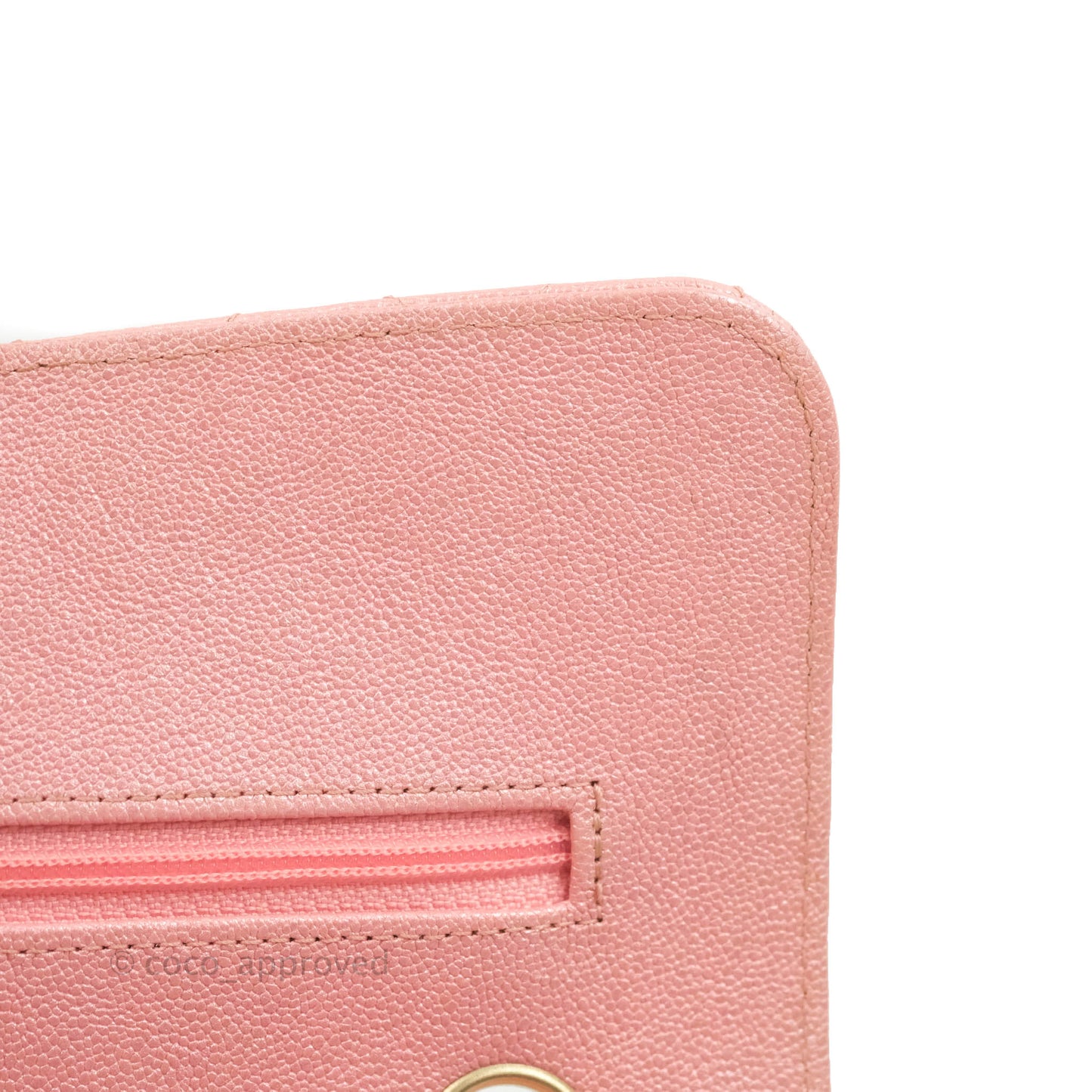 Chanel Small Classic Quilted Flap Iridescent Pink Caviar Gold Hardware 19S