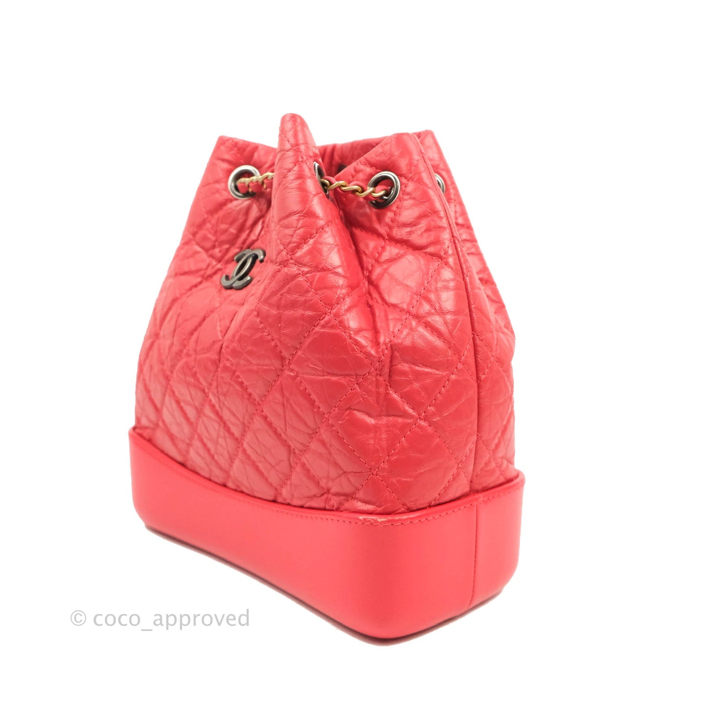 Chanel Small Gabrielle Backpack Dark Pink Aged Calfskin