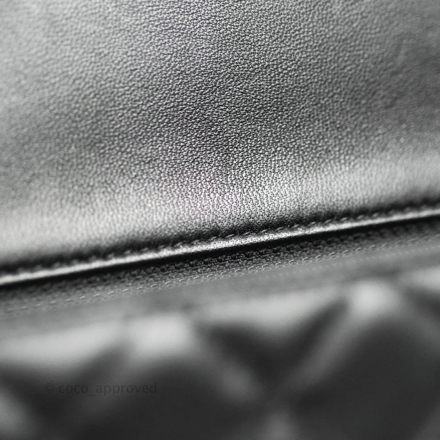 Chanel Quilted Mini Rectangular Flap Black Lambskin Silver Hardware