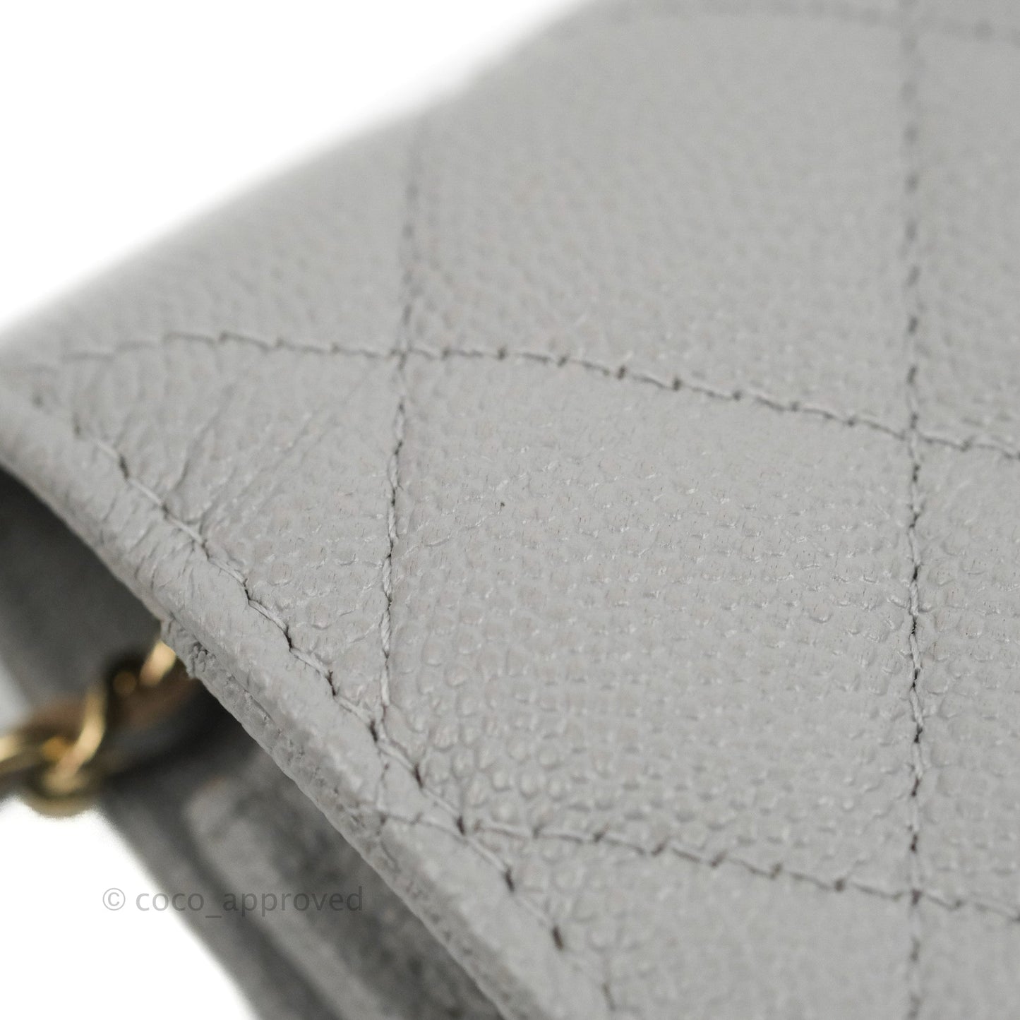 Chanel Golden Class Wallet on Chain WOC Grey Caviar Gold Hardware