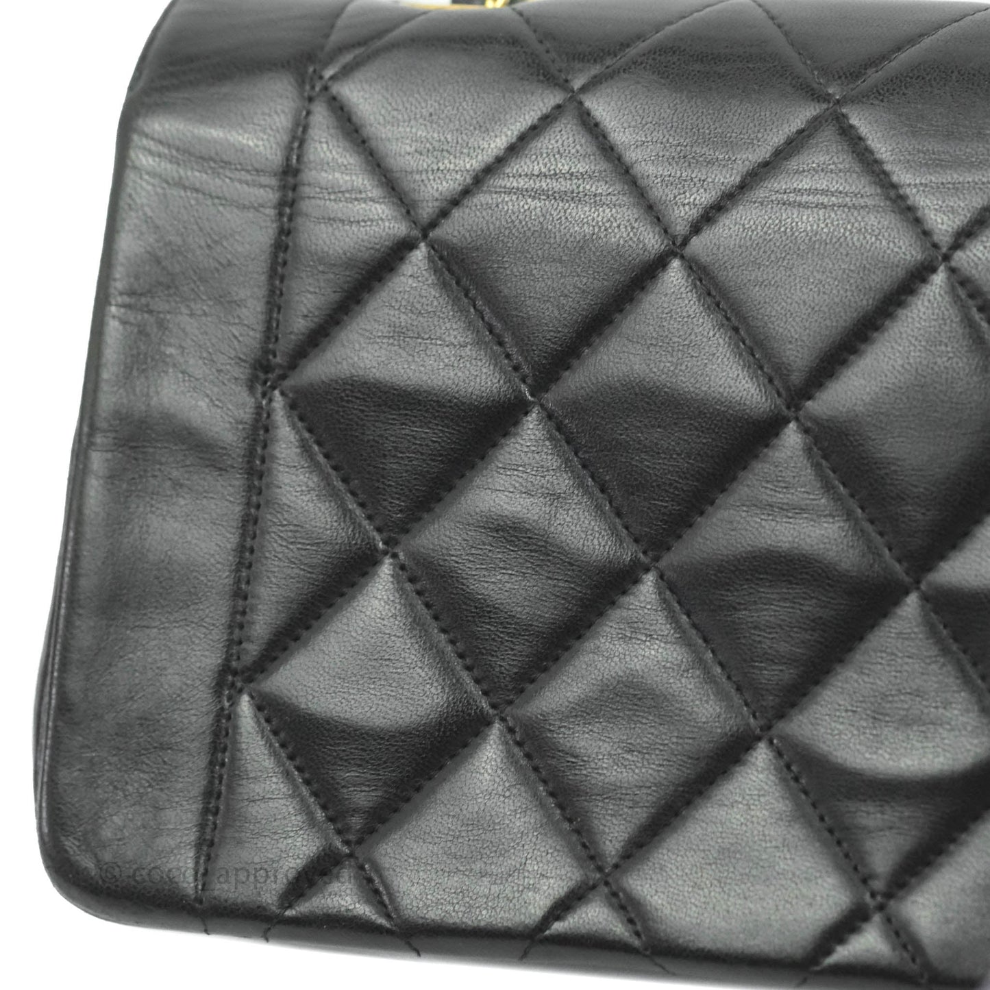 Chanel Black Quilted Lambskin Small Vintage Classic Diana Flap 24K Gold Hardware