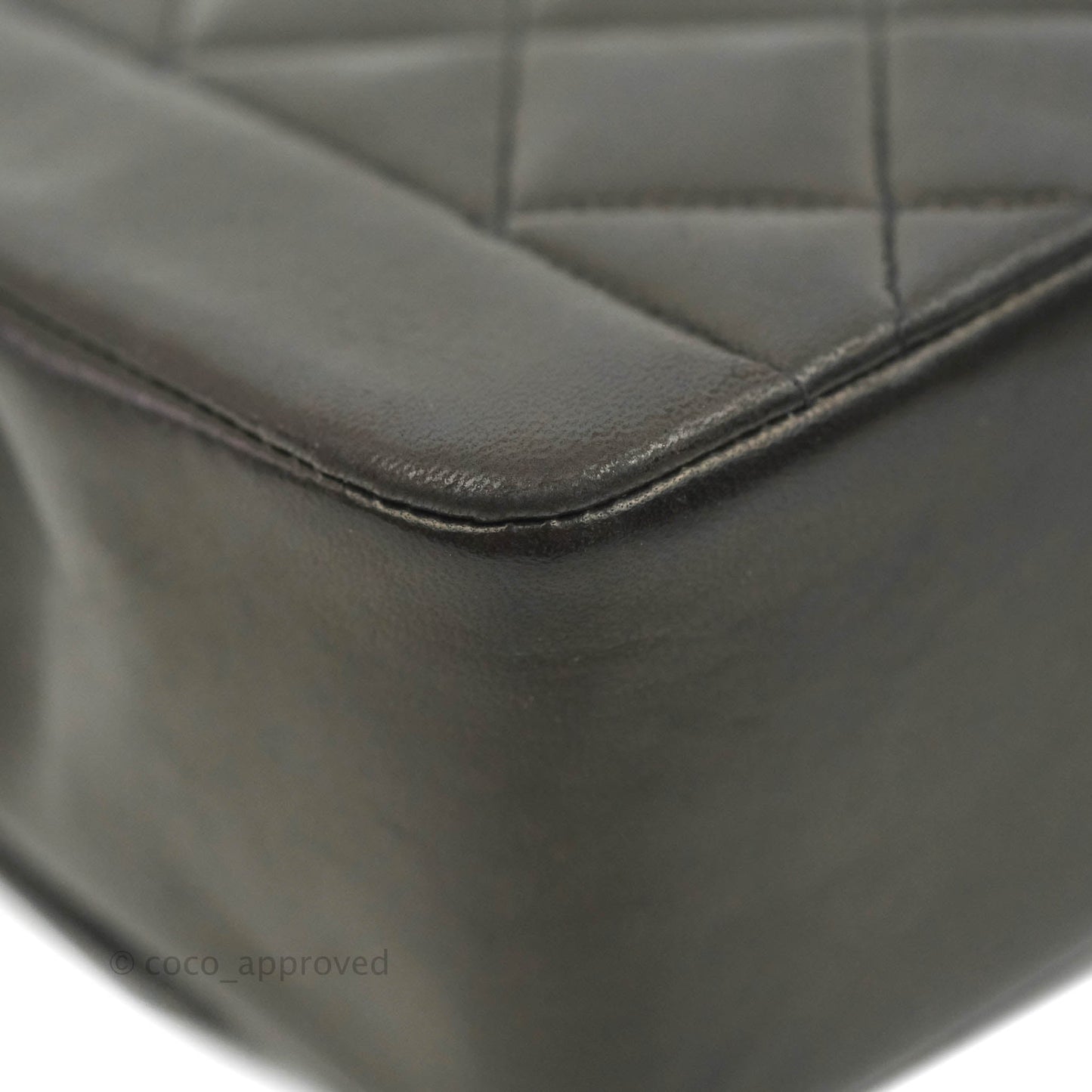 Chanel Vintage Small Quilted Classic Diana Flap Bag Black Lambskin 24K Gold Hardware