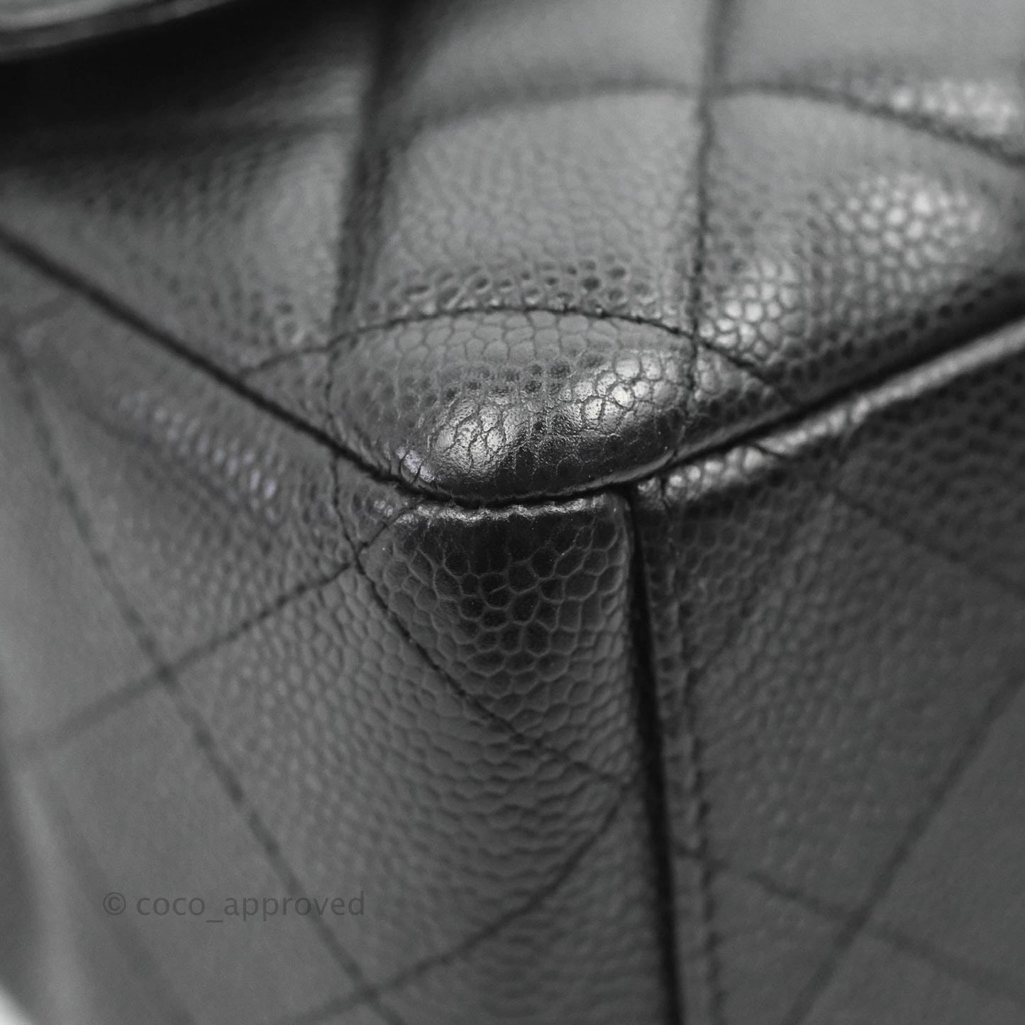 Chanel Quilted Maxi Double Flap Black Caviar Silver Hardware