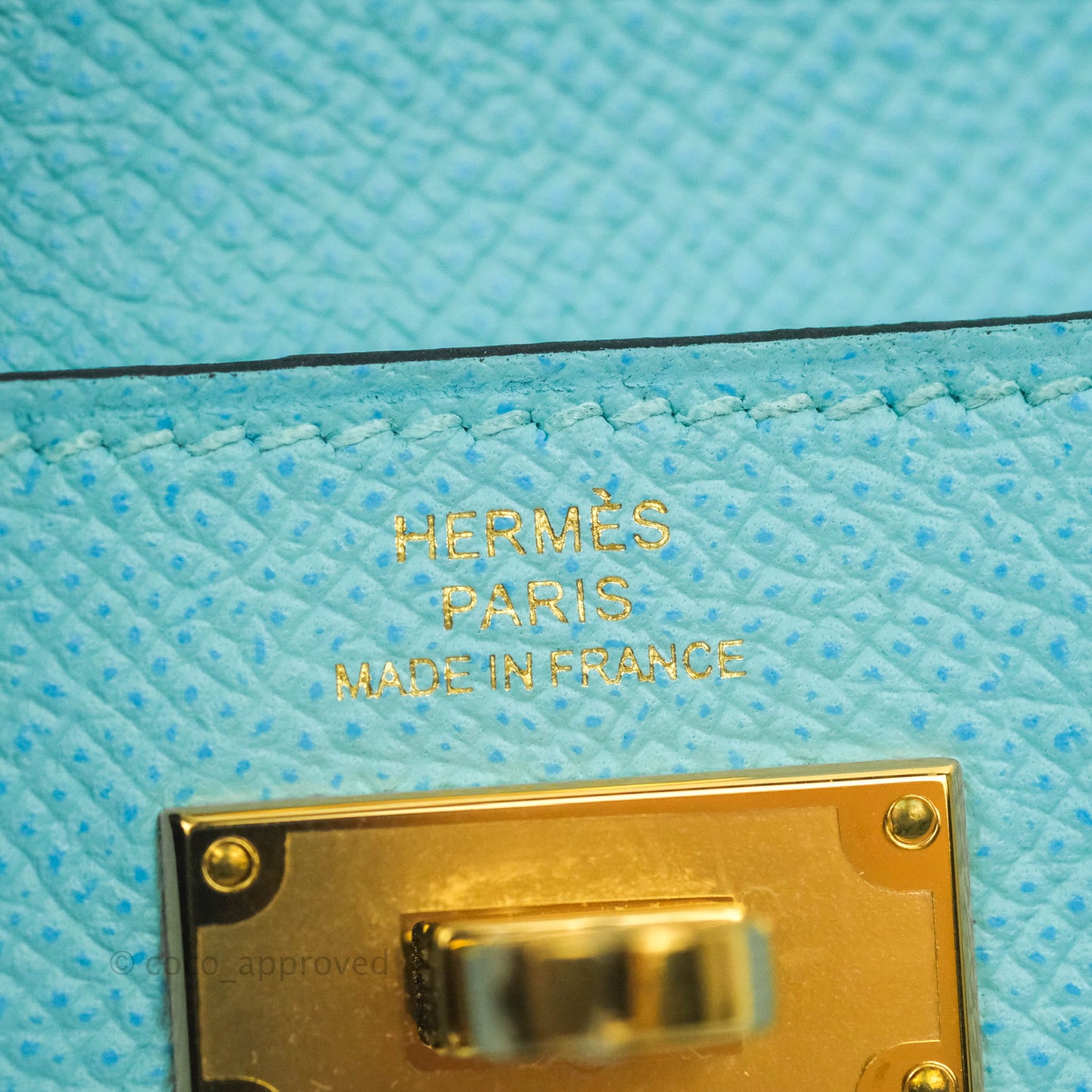 Hermès Kelly Pocket Compact Wallet Epsom Bleu De Nord Gold Hardware
