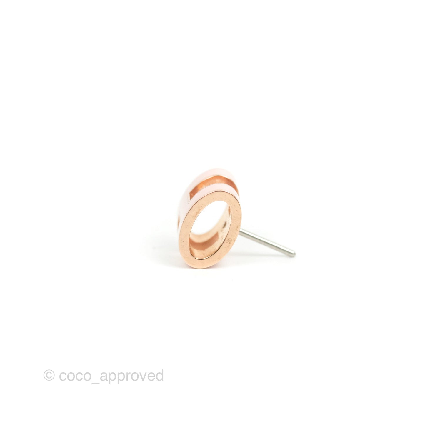 Hermès Pop H Earrings Rose Dragee Rose Gold Tone