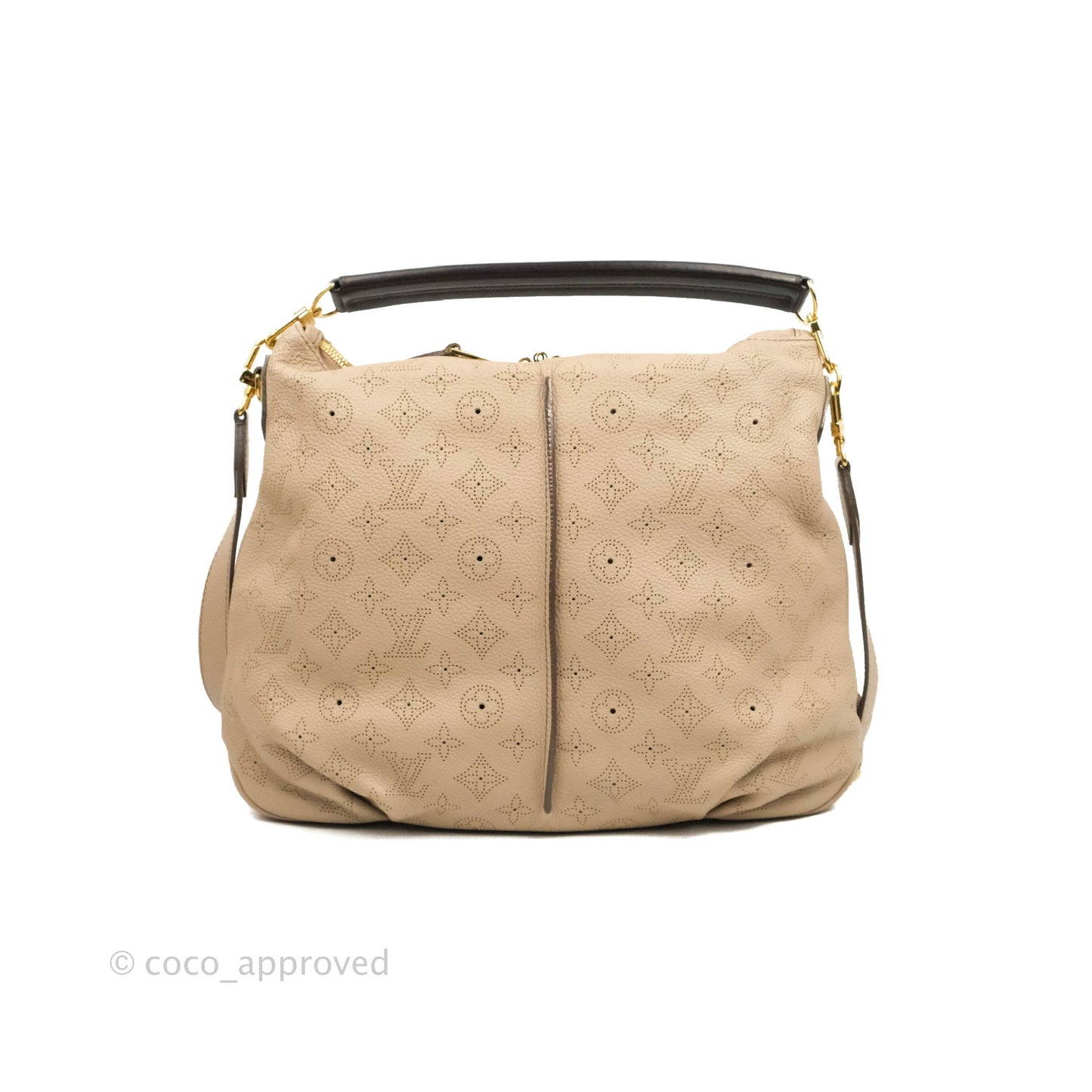 Louis Vuitton Mahina Selene MM Bag Monogram Taupe Calfskin