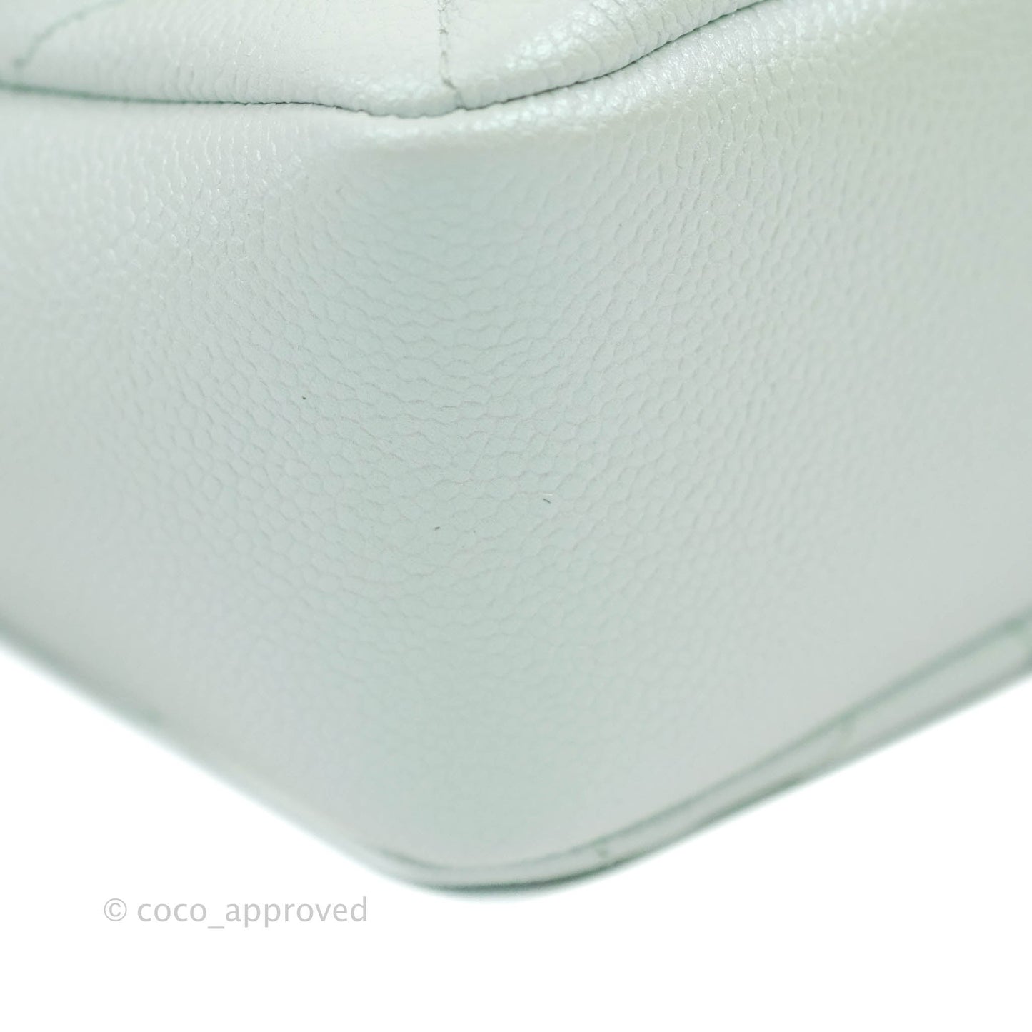 Chanel Quilted My Perfect Mini Iridescent Mint Green Caviar Aged Gold Hardware 21K