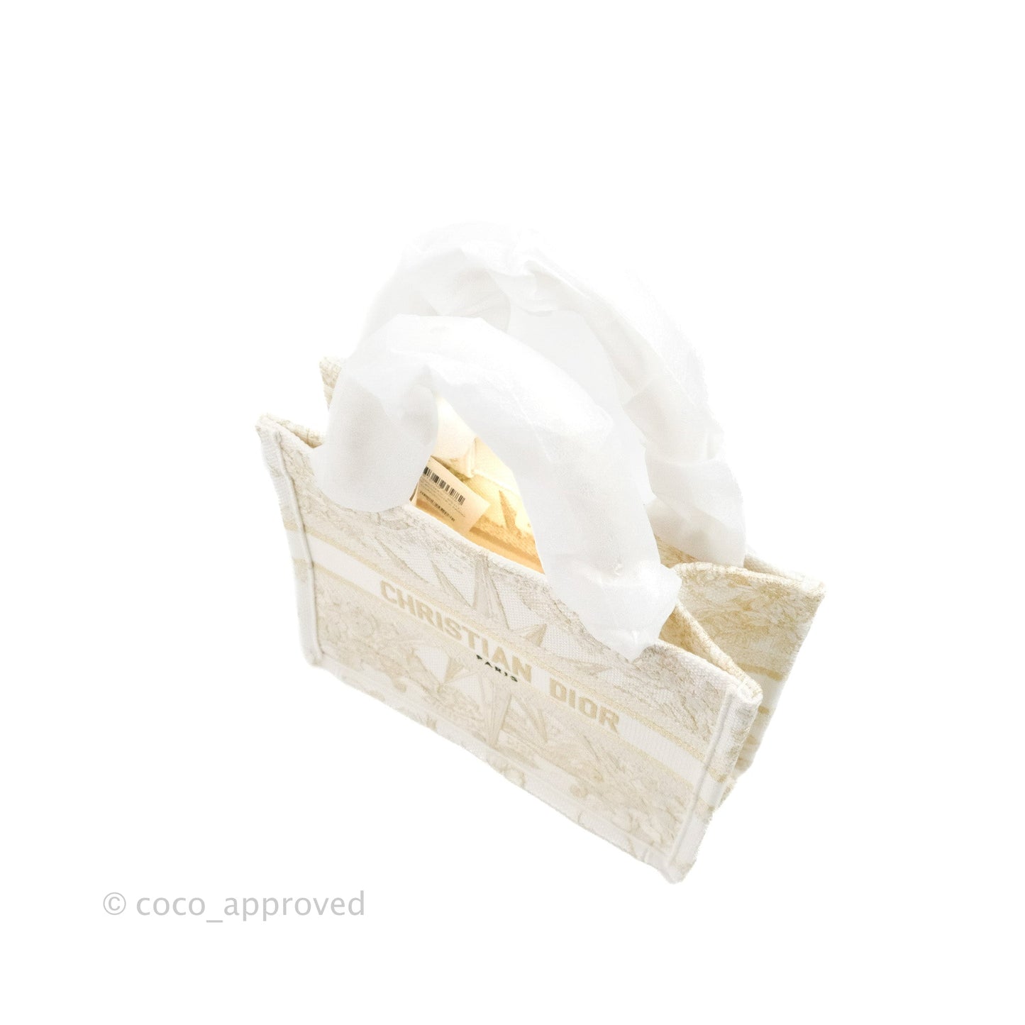 Dior Small Book Tote Dior Rêve d'Infini Embroidery with Gold-Tone Metallic Thread