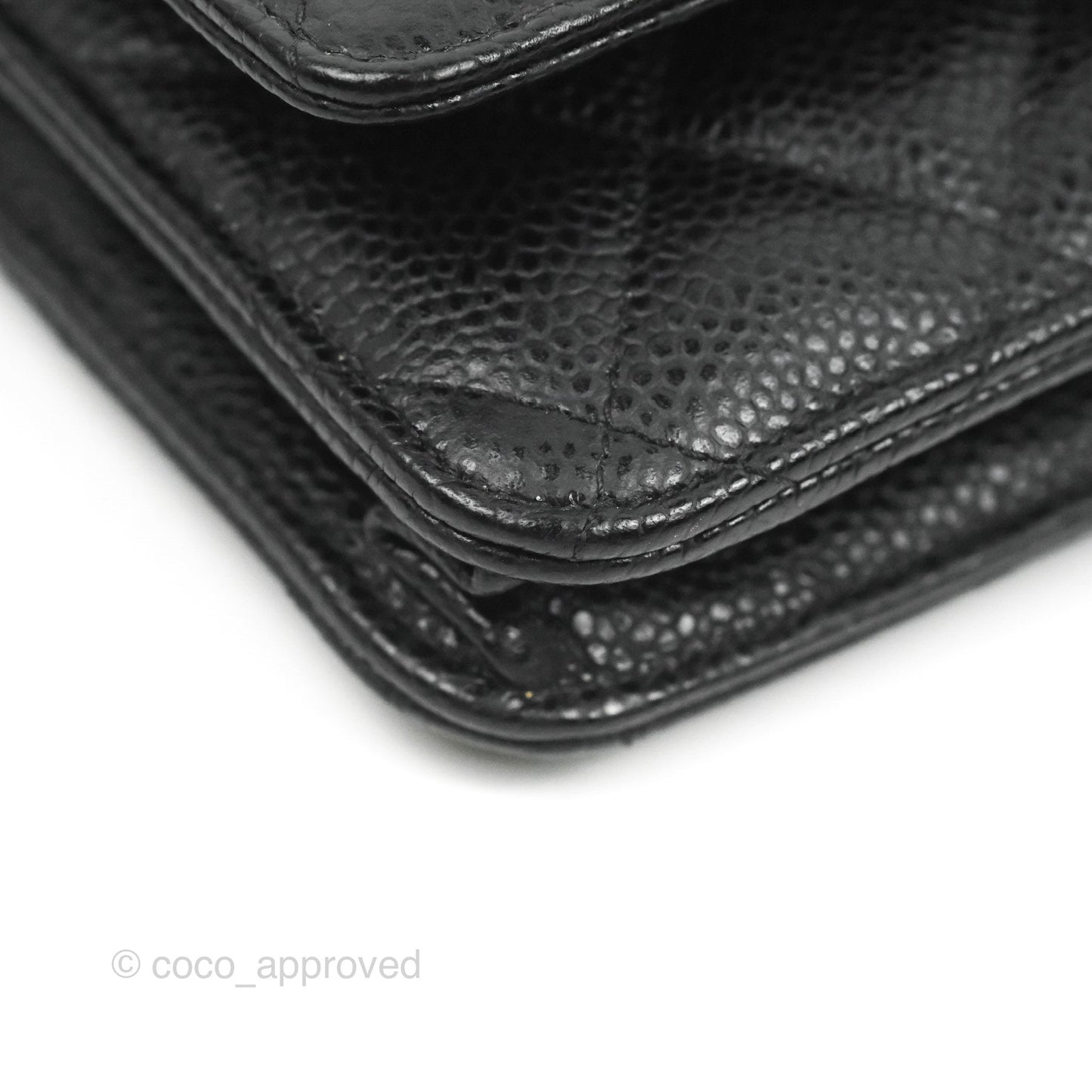 Chanel Quilted Classic WOC Black Caviar Gold Hardware