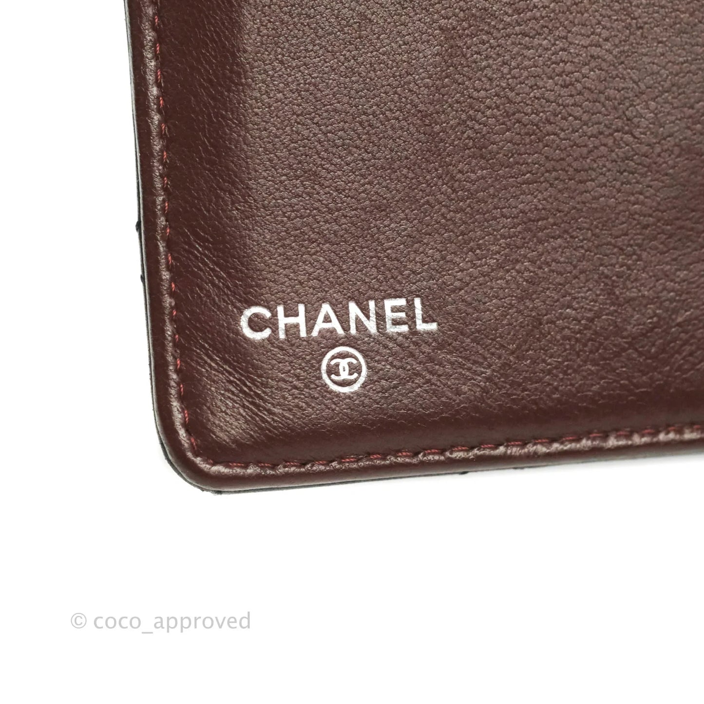 Chanel Quilted Long Wallet Black Lambskin Silver Hardware